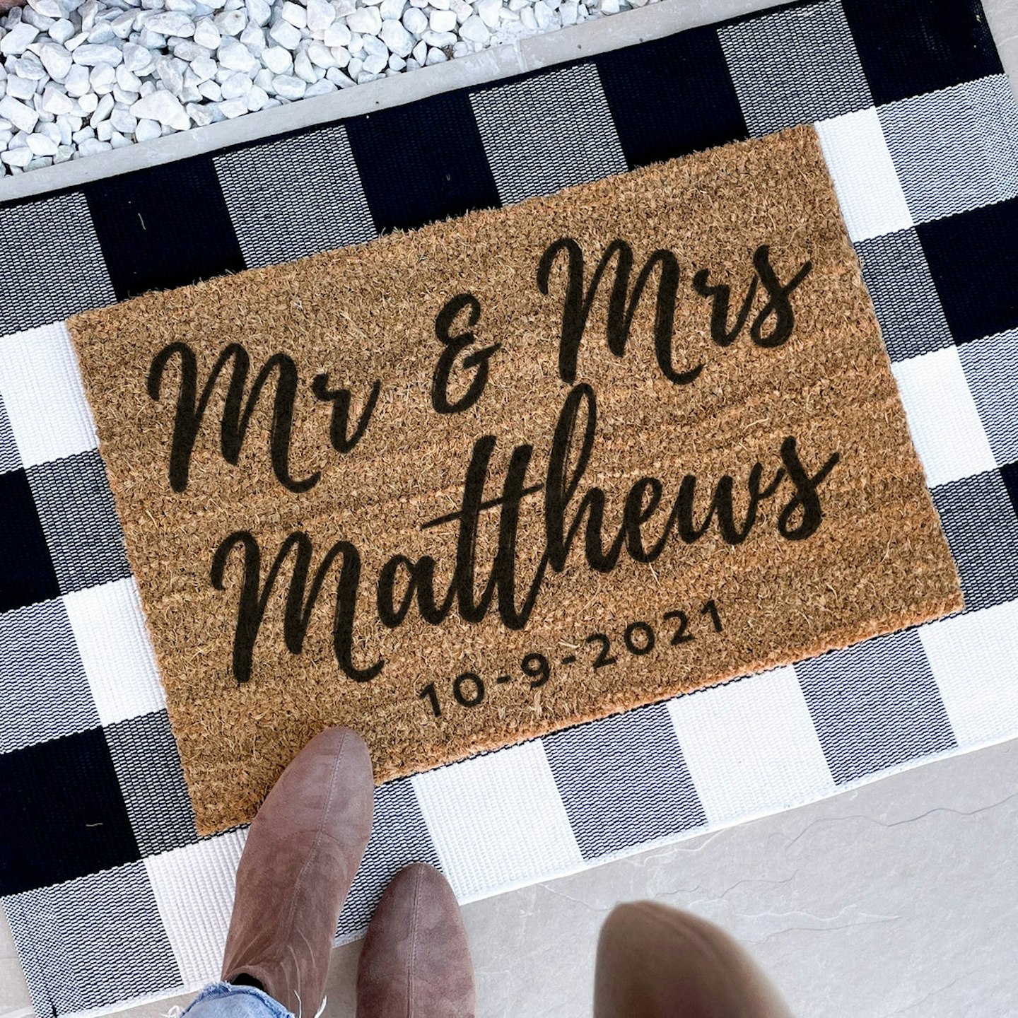Etsy, Personalised Mr And Mrs Door Mat, From £24.46