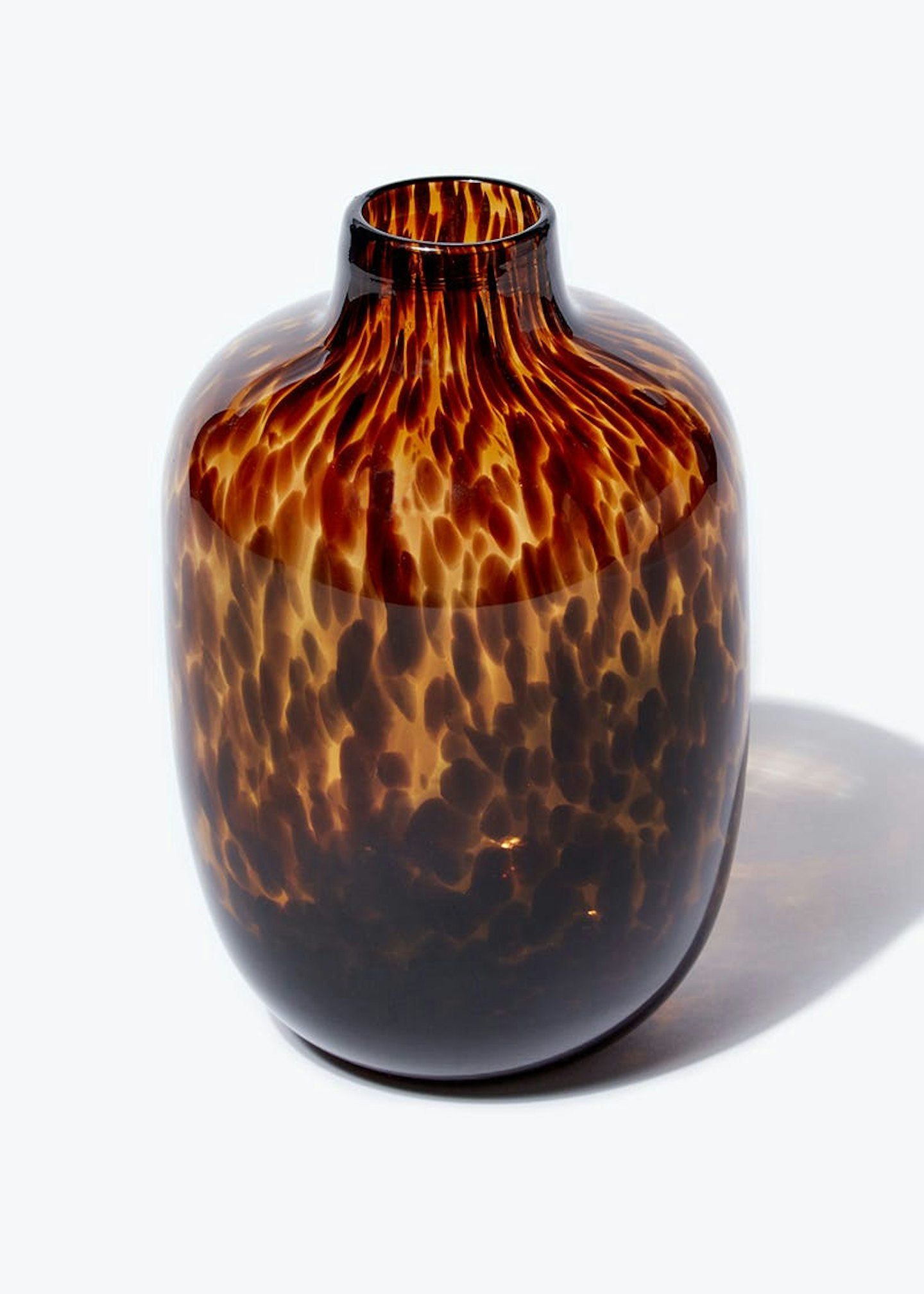 Matalan, Tortoiseshell Glass Vase (16cm x 16cm x 25cm), £10