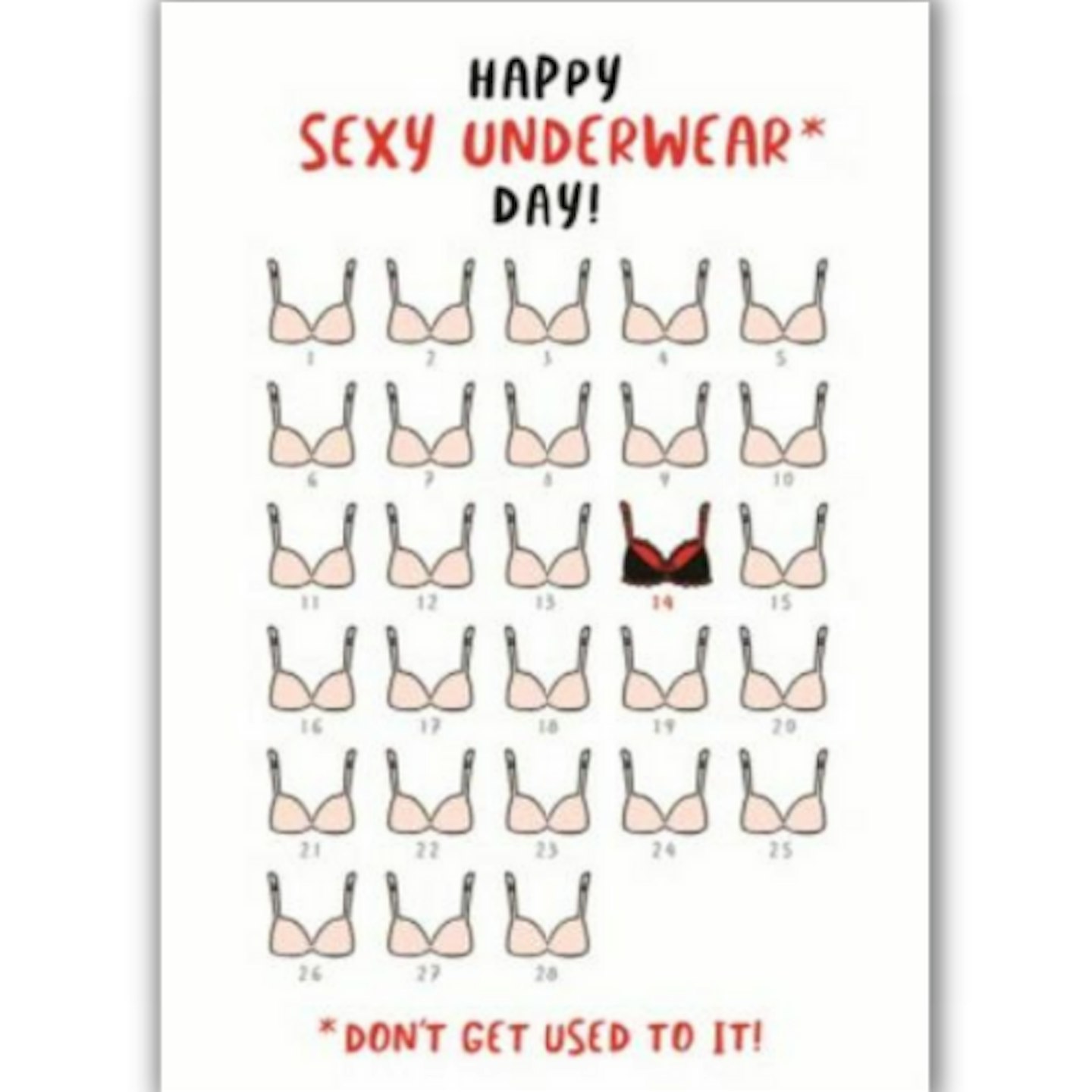 Happy Sexy Underwear Day Funny Valentine's Card