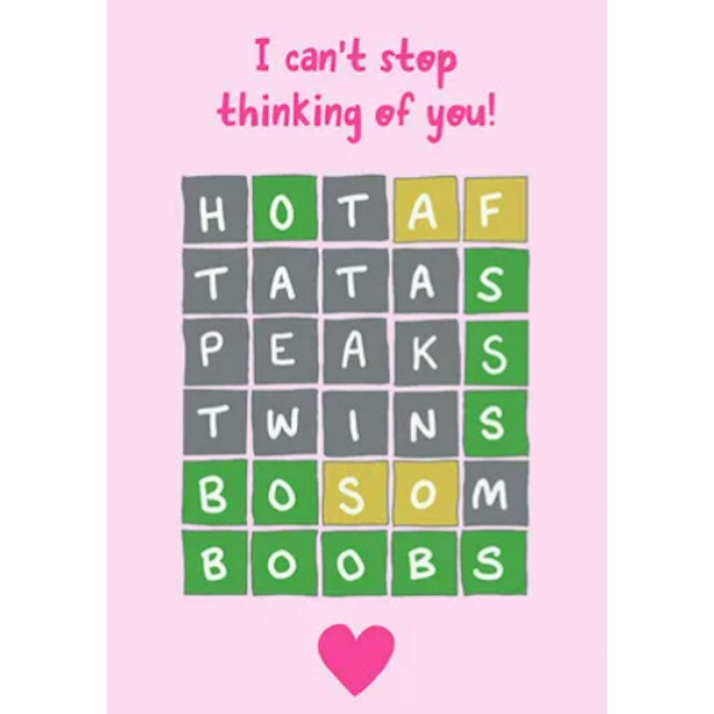 Can't Stop Thinking Of You Valentine's Day Card