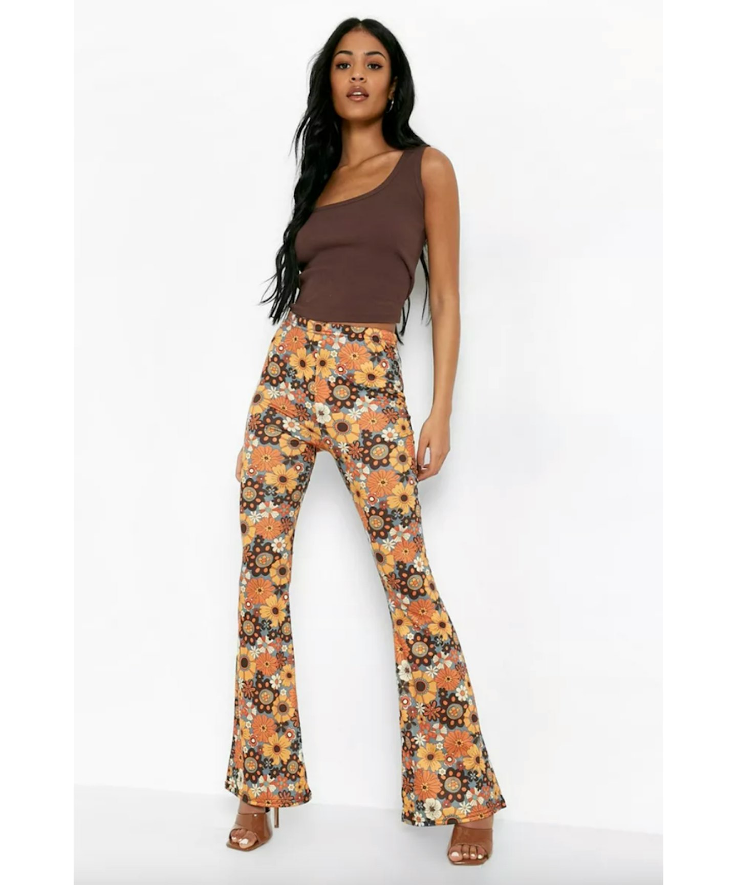 Tall 70s Floral Print Flares