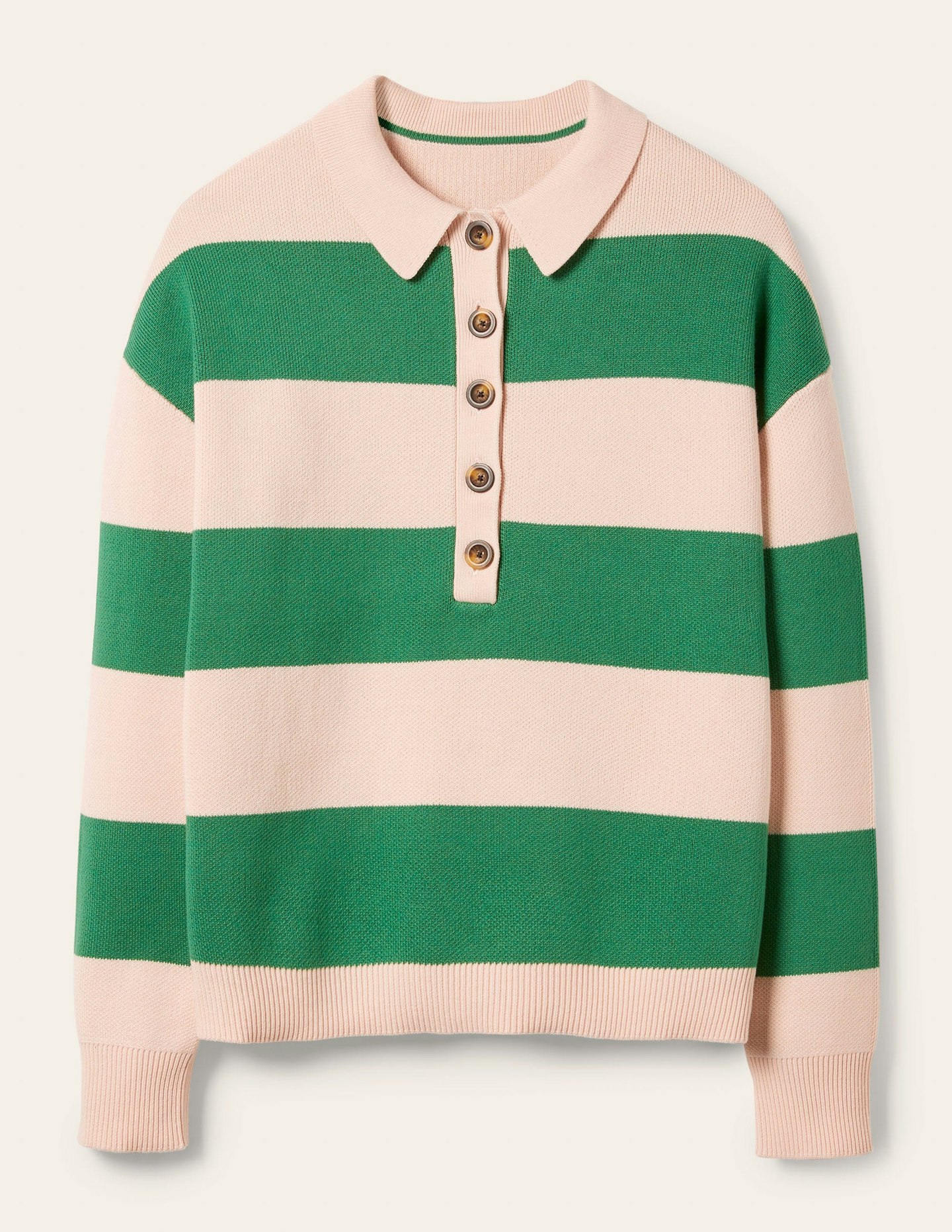 Boden, Striped Knitted Rugby Jumper, £95