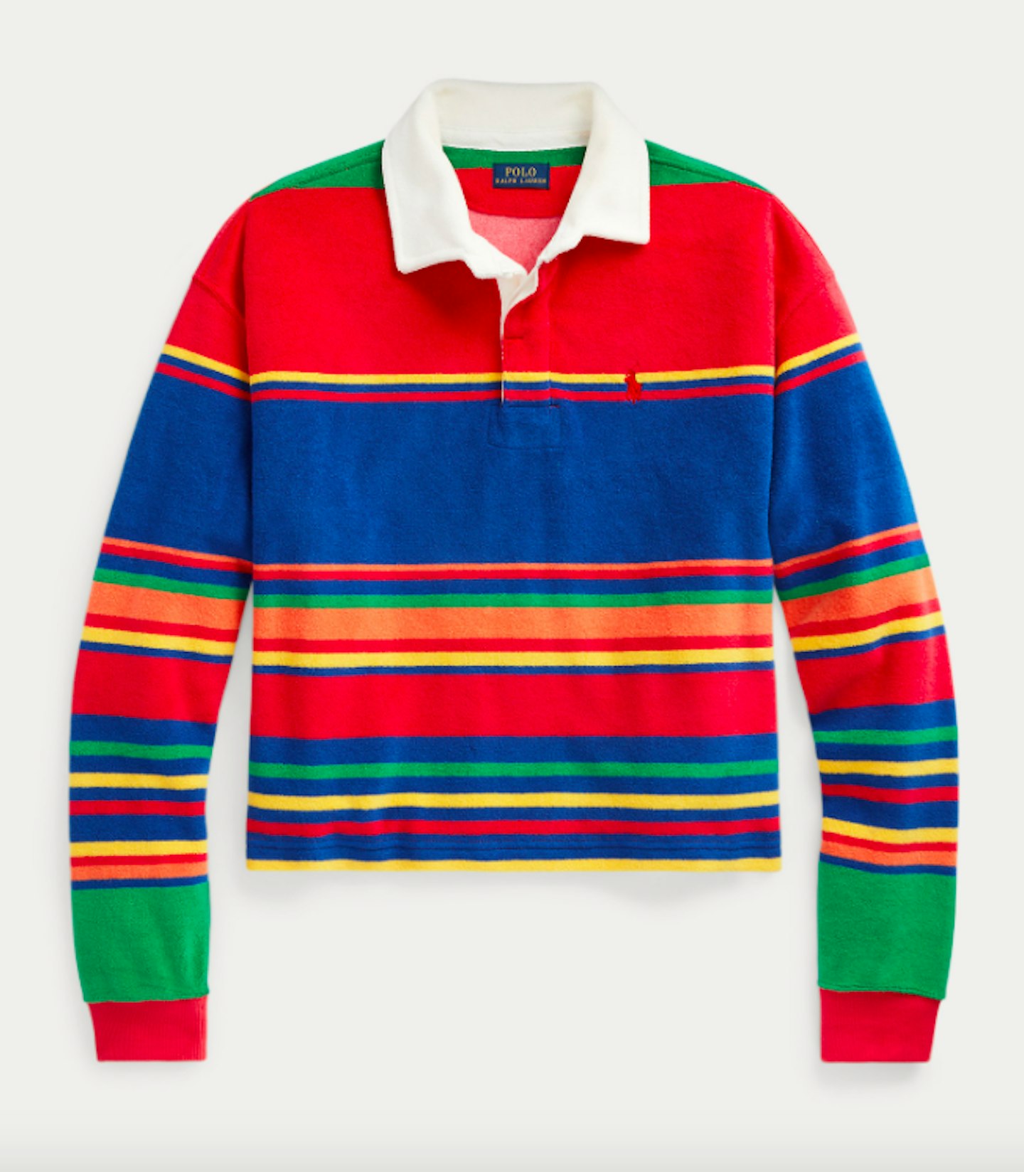 Polo Ralph Lauren, Striped Oversized Terry Rugby Shirt, £179