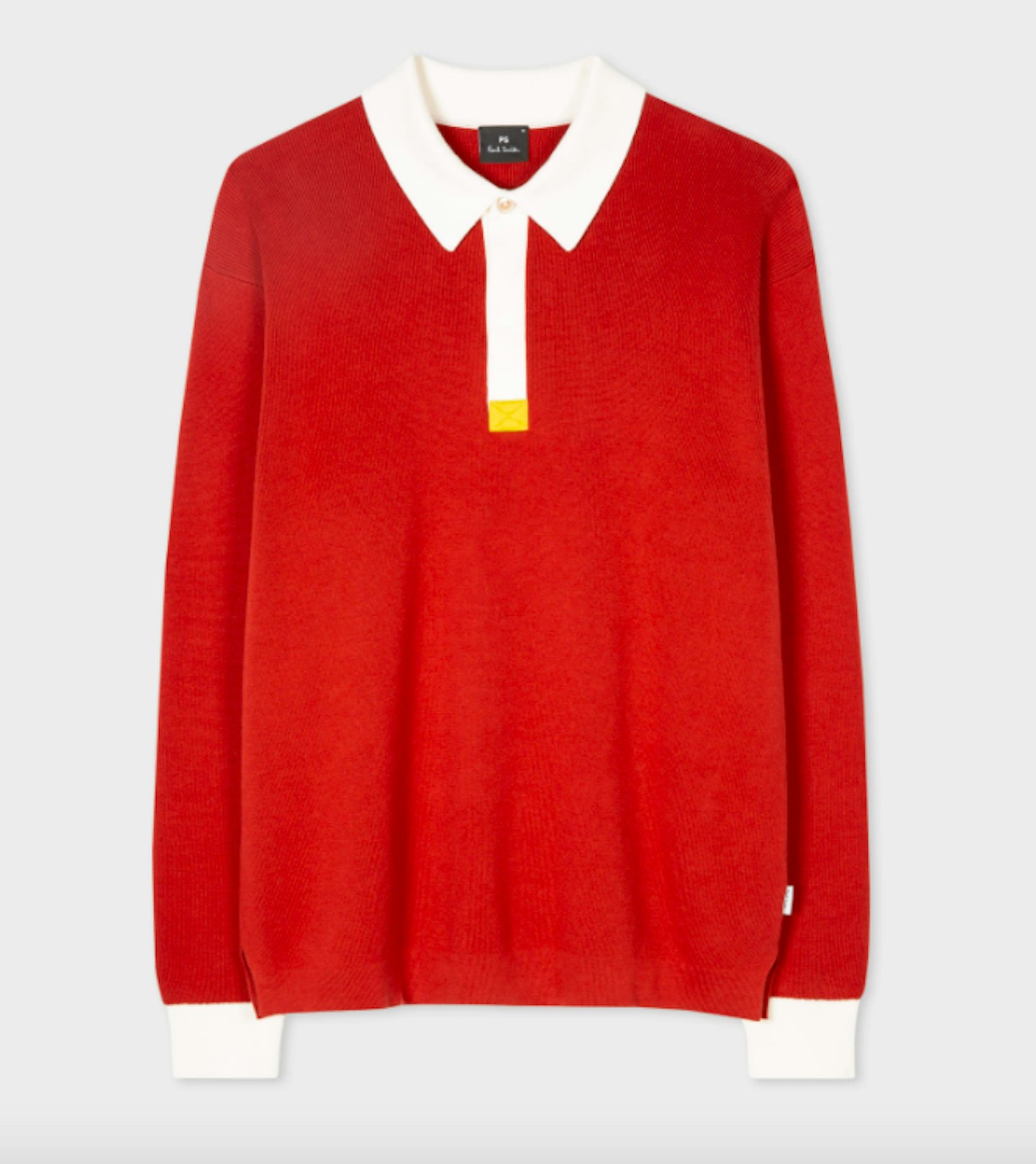Paul Smith, Brick Red Knitted Cotton Rugby Shirt, £200