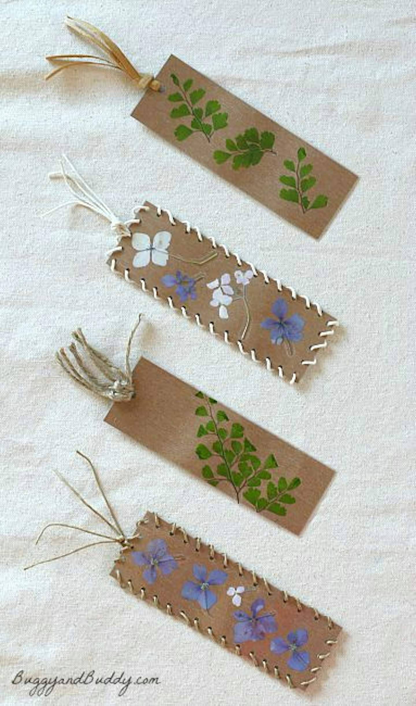 Pressed Flower Bookmarks