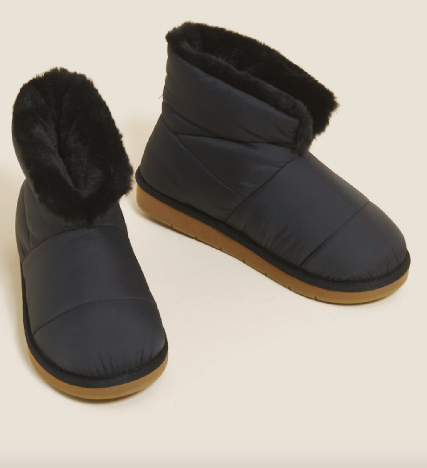M&S, Quilted Faux Fur-Lined Slipper Boots, £25