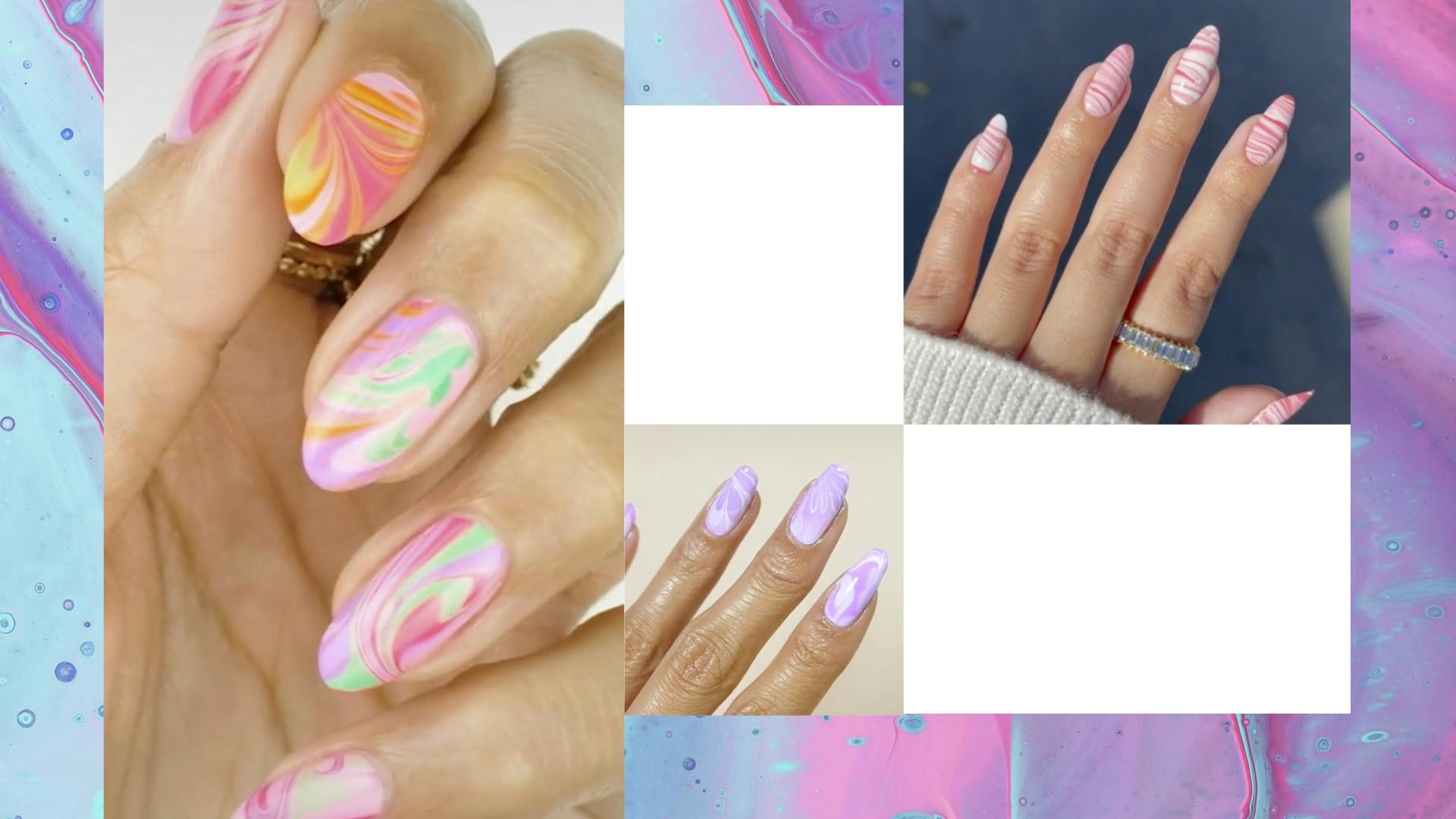 Nails with Marble Swirls Go Viral on TikTok