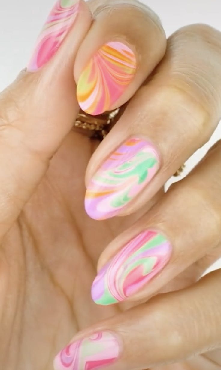 Colorful Water Marble Nail Art Tutorial Pictures, Photos, and Images for  Facebook, Tumblr, Pinterest, and Twitter