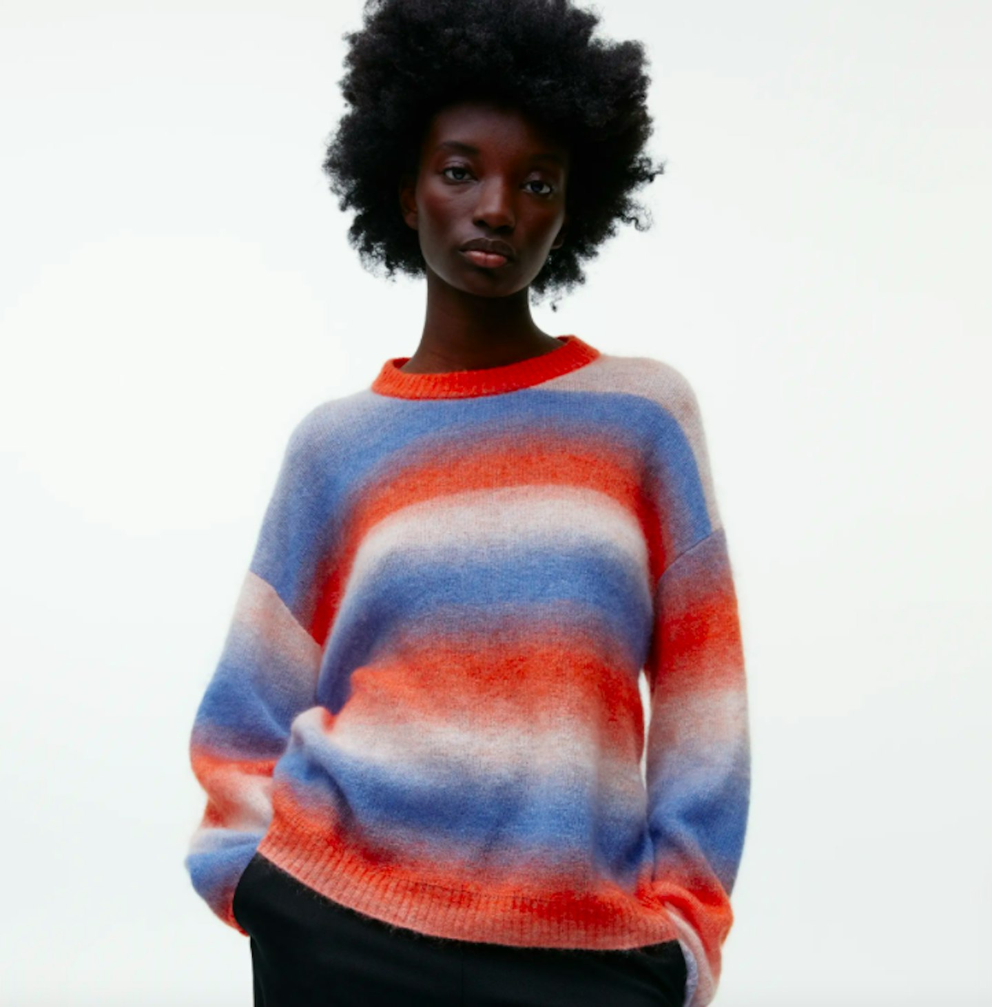 Arket, Striped Mohair-Blend Jumper, £79