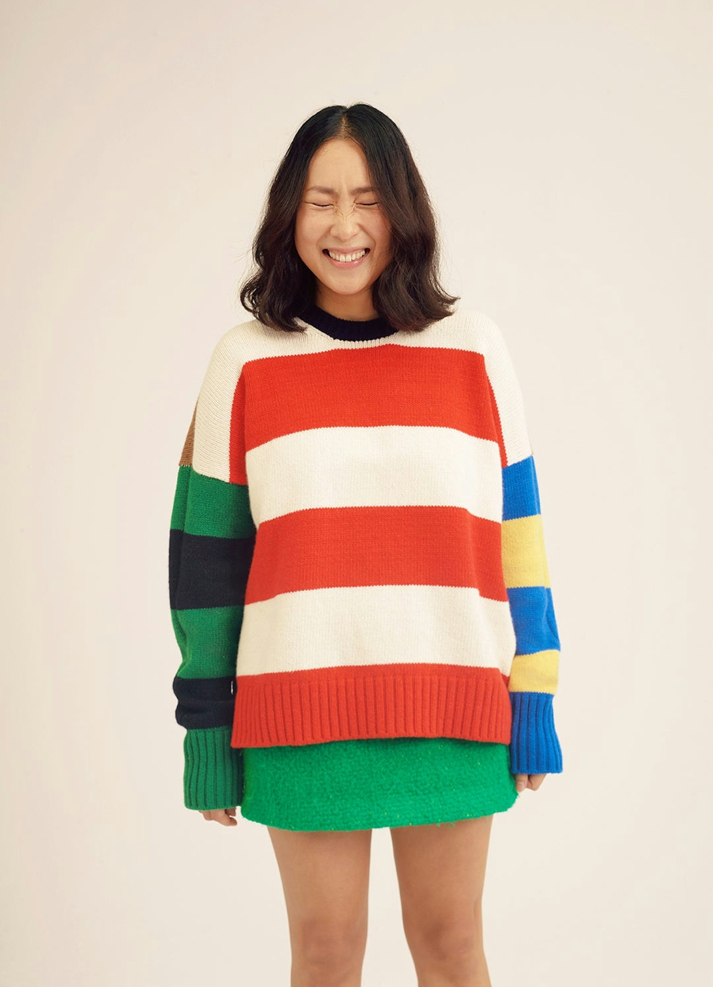 & Daughter, Winter Market Rooska Lambswool Striped Crewneck, £295