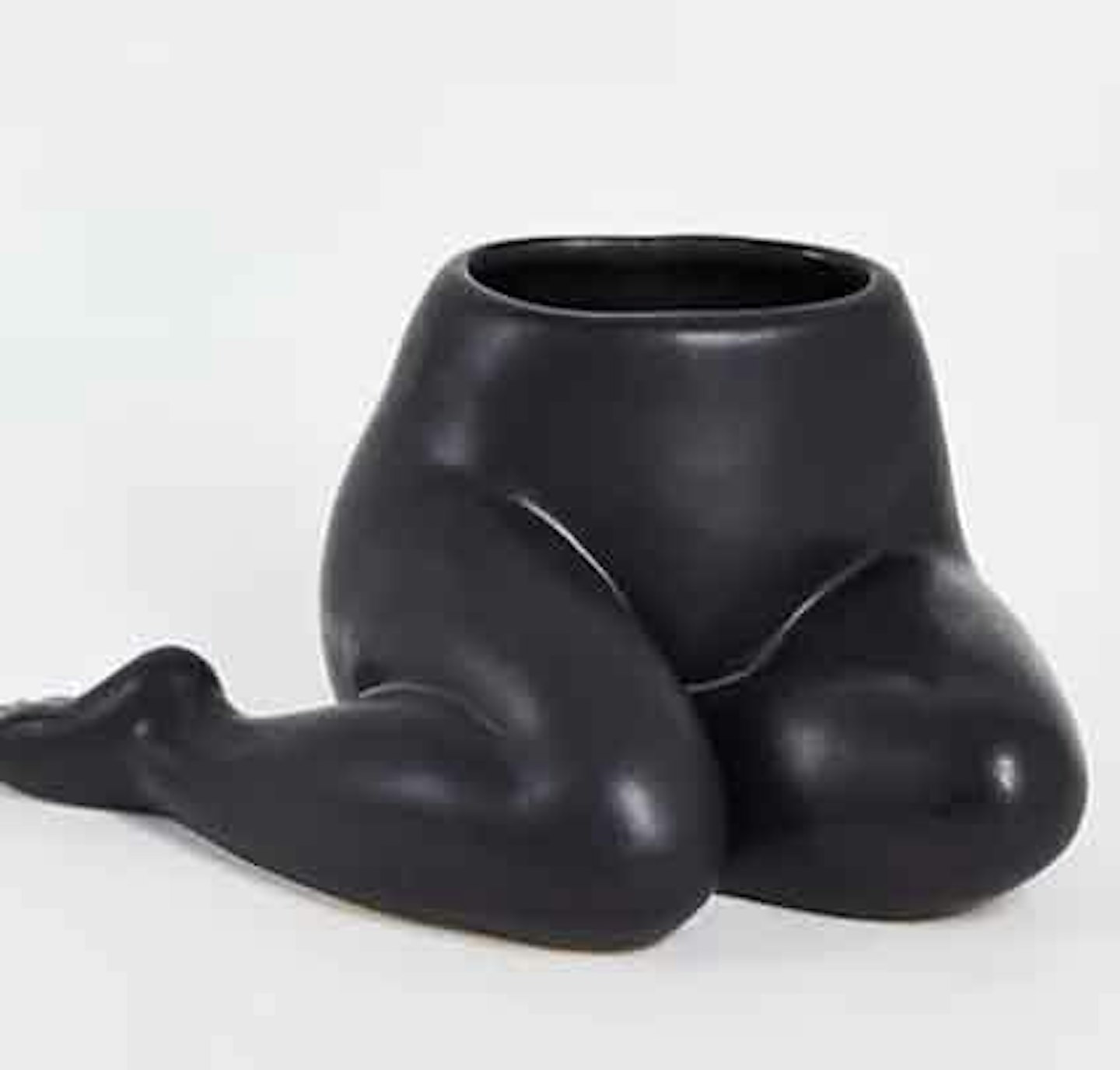 Monki Ariel body vase in matte black
