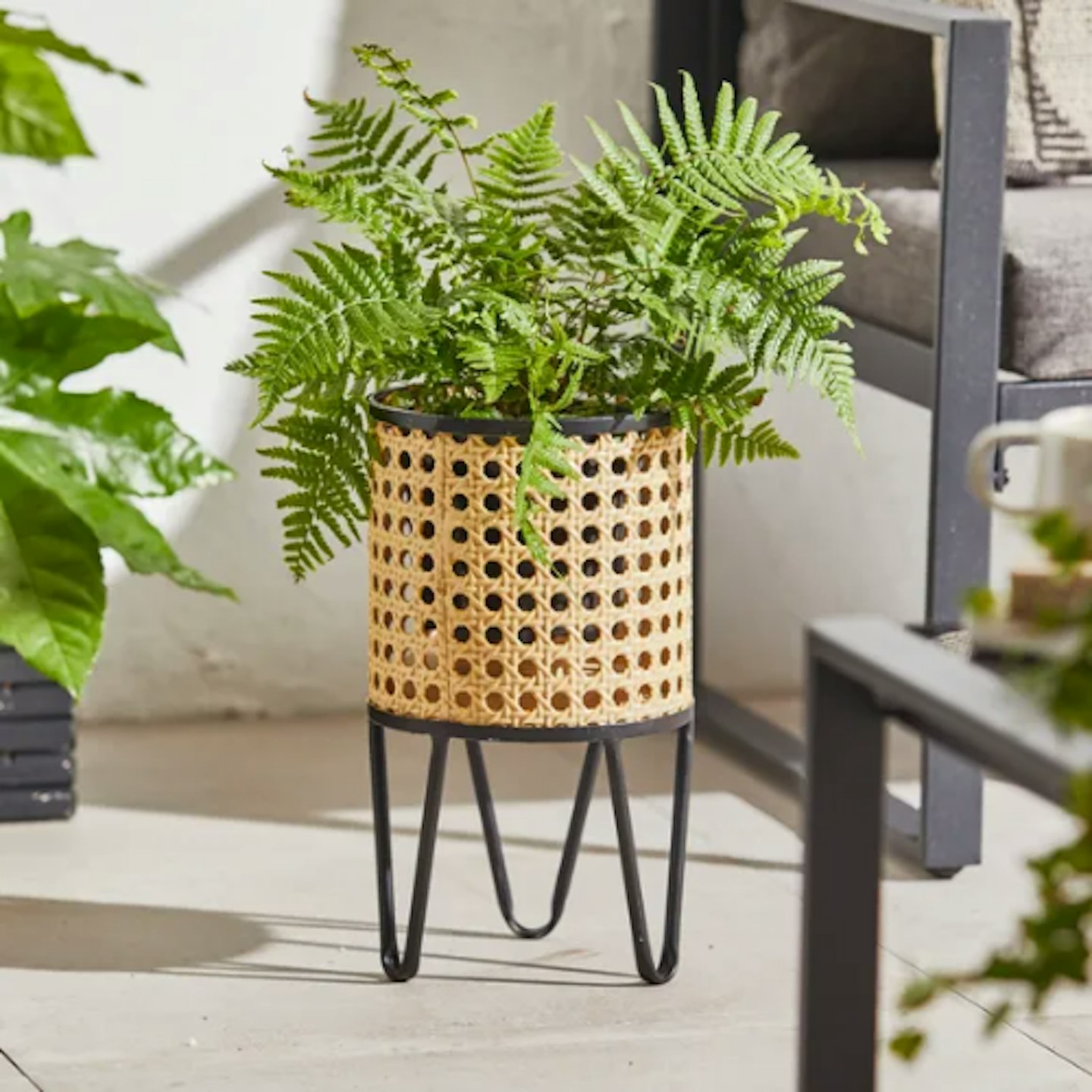 Dunelm, Sulu Small Rattan Effect Plant Pot Stand, £15