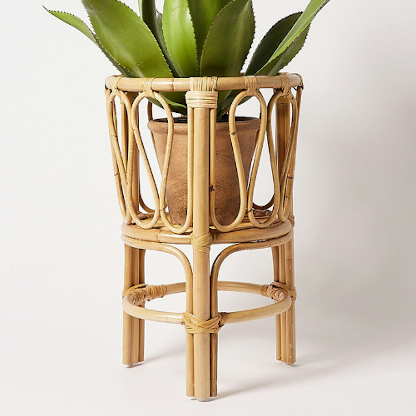 Oliver Bonas, Bali Natural Rattan Plant Stand Large, £55