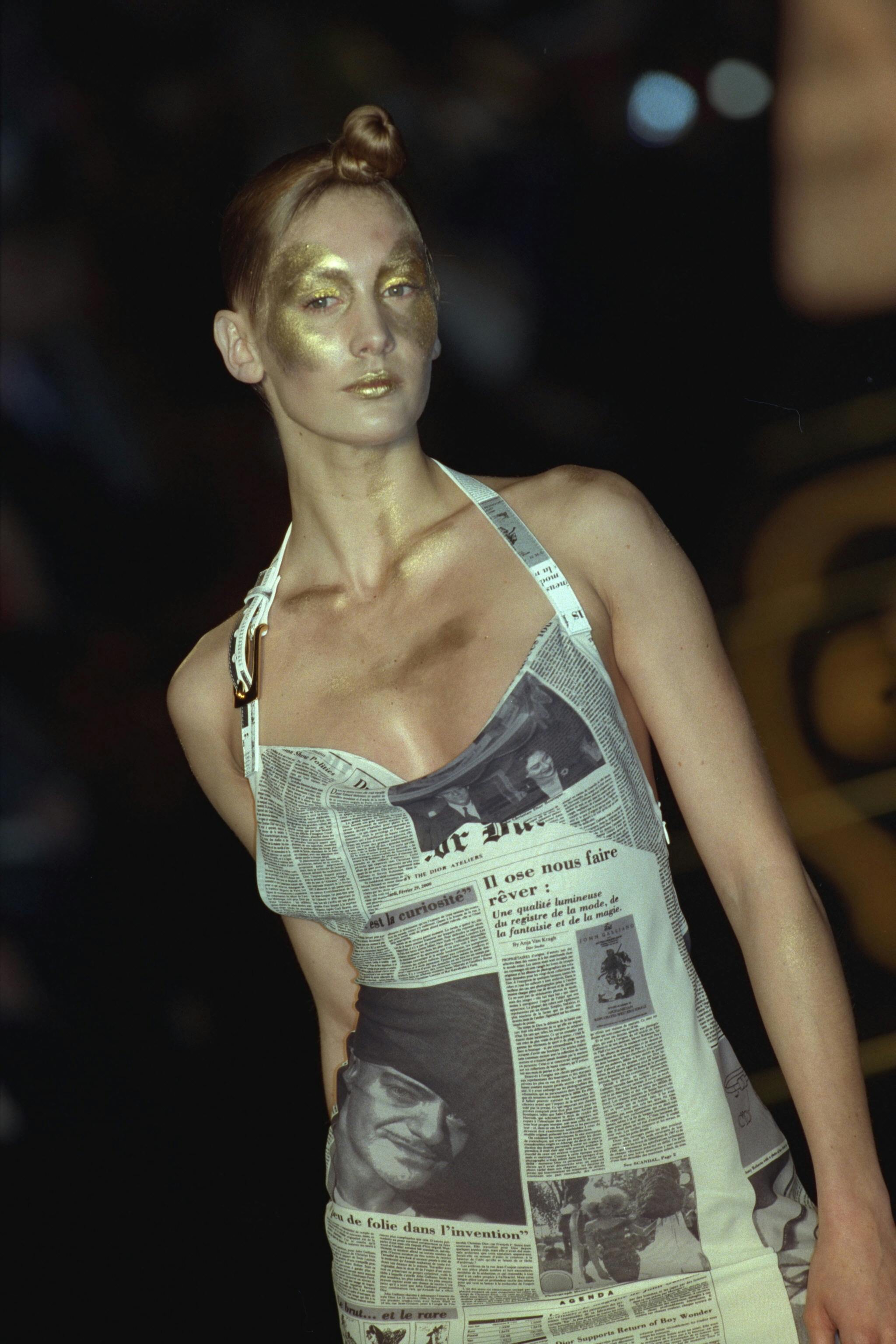 Dior Newspaper Dress by John Galliano Smashes Estimate at Bonhams