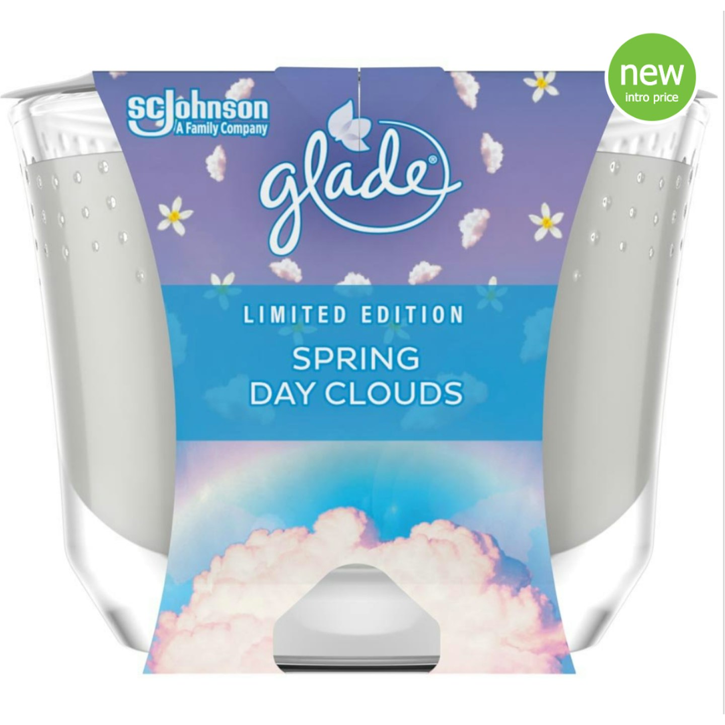 Glade Large Candle Spring Day Clouds Air Freshener 224g