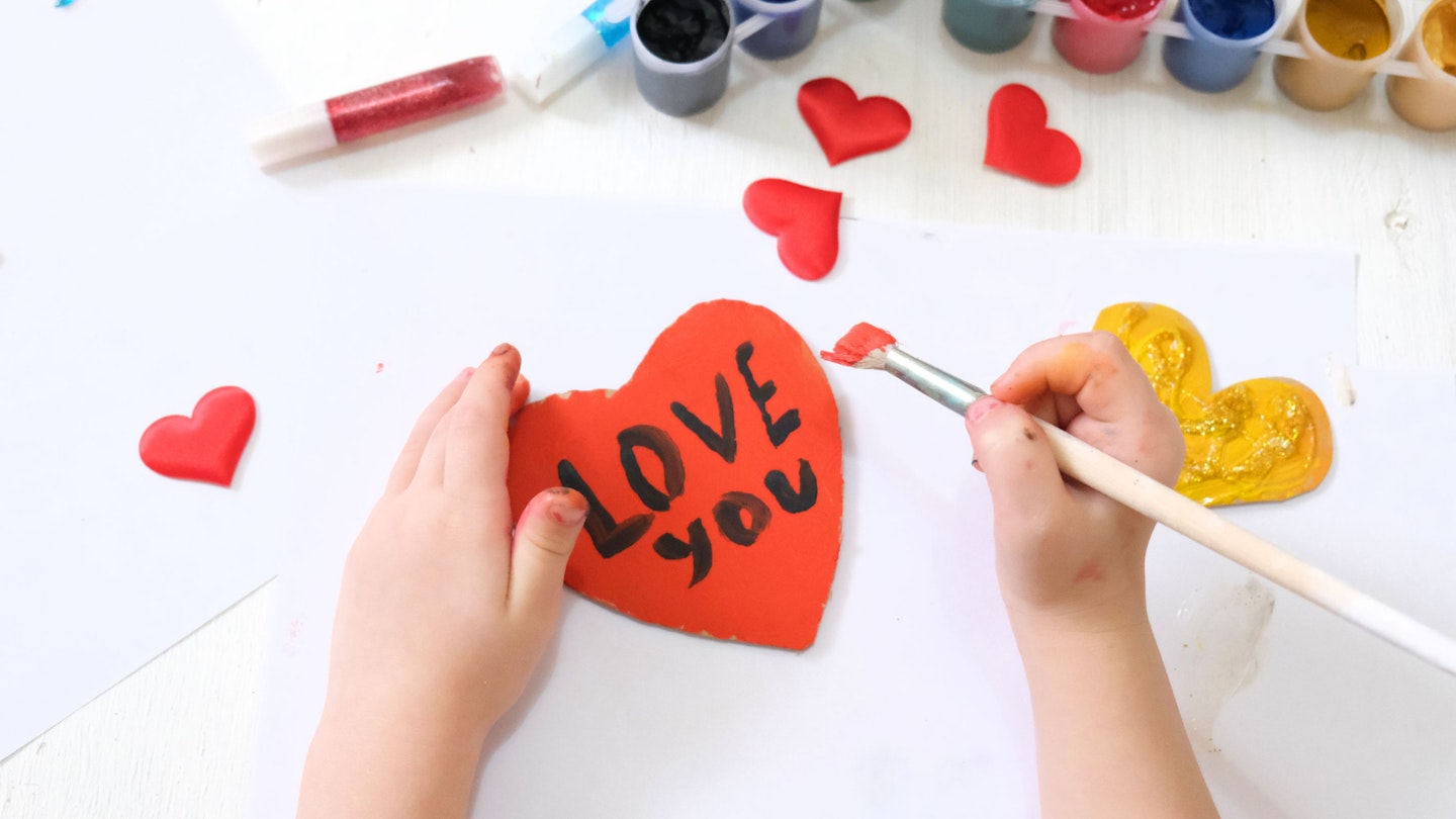 Valentine Heart Card - A fun heart craft for preschoolers - Messy