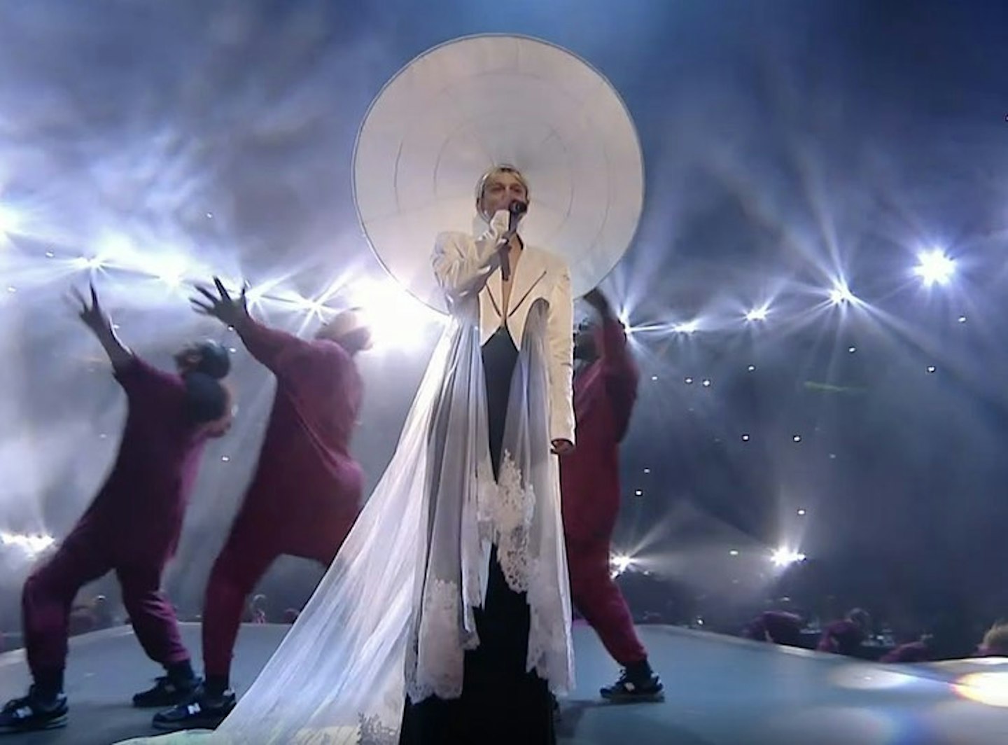 emma corrin in harris reed at the brit awards 222