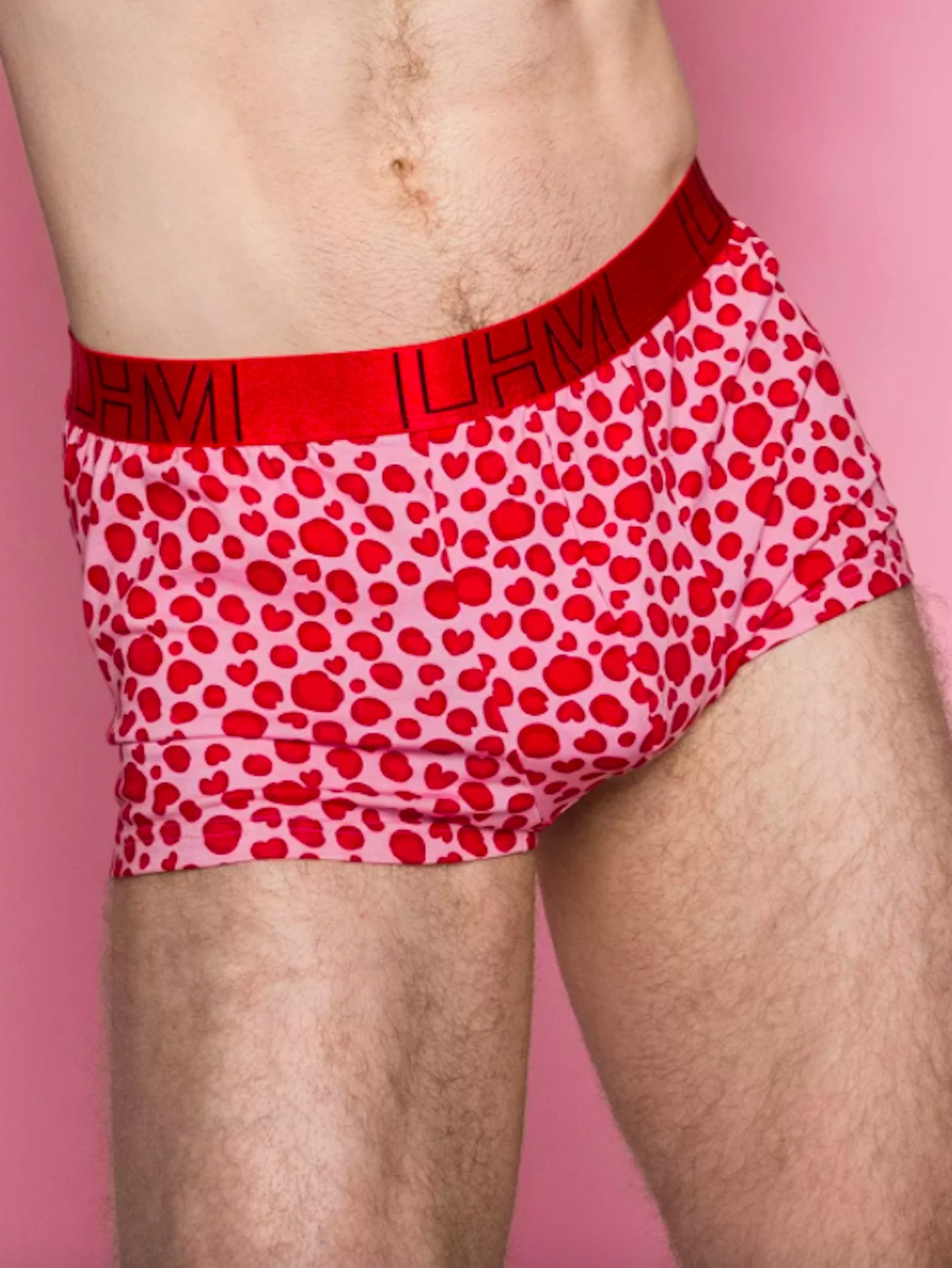 LHM Leopard Hearts Pink Modal Boxer Shorts