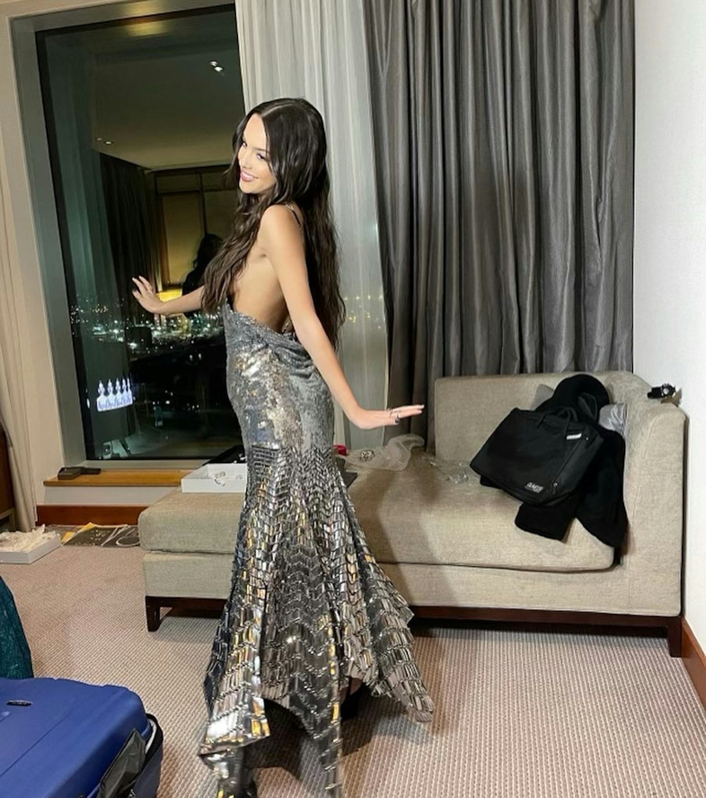 olivia rodrigo silver dress brits 2022
