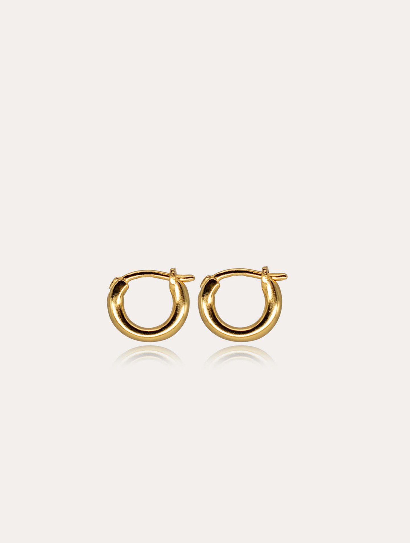 best gold jewellery under 150 Nue Hoops, Mini 18k Gold Plated Hoops, £40