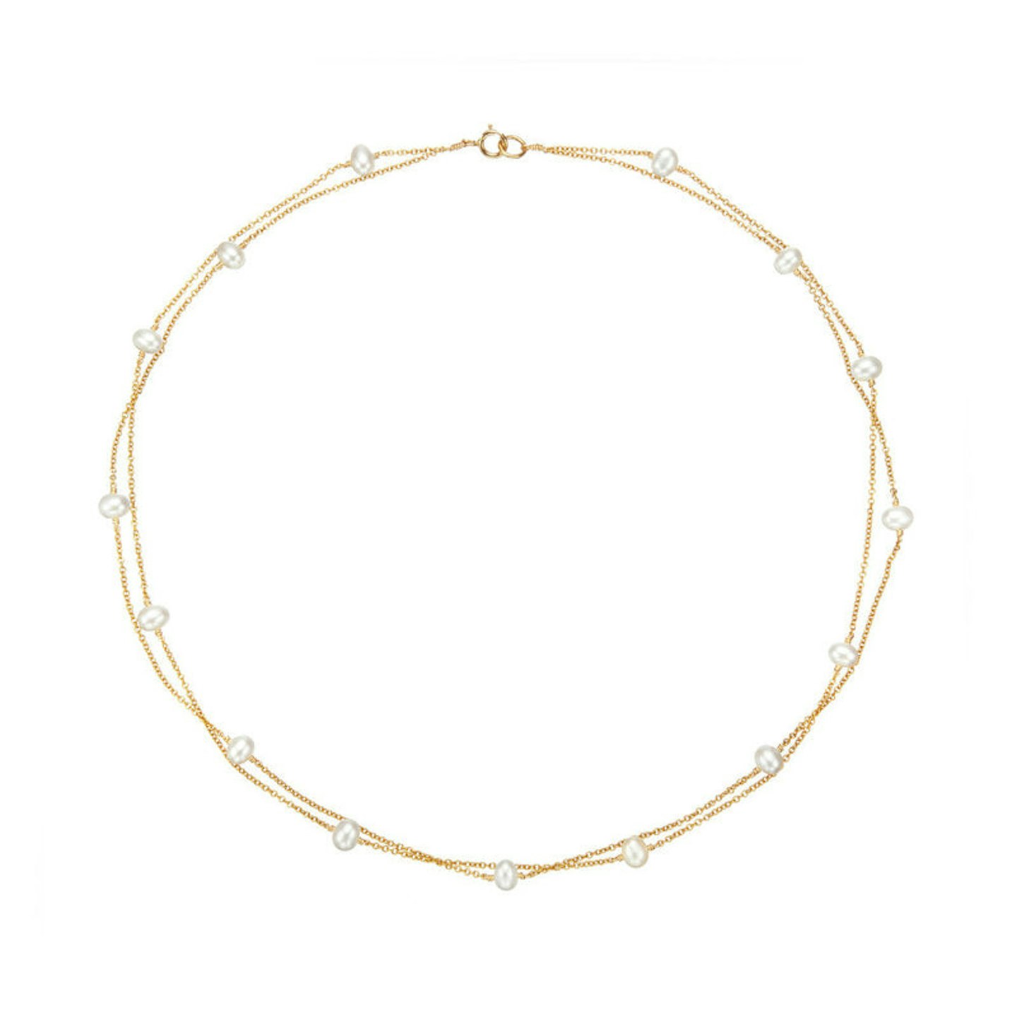 best gold jewellery under 150 Lily & Roo, Gold Layered Pearl Necklace, £145