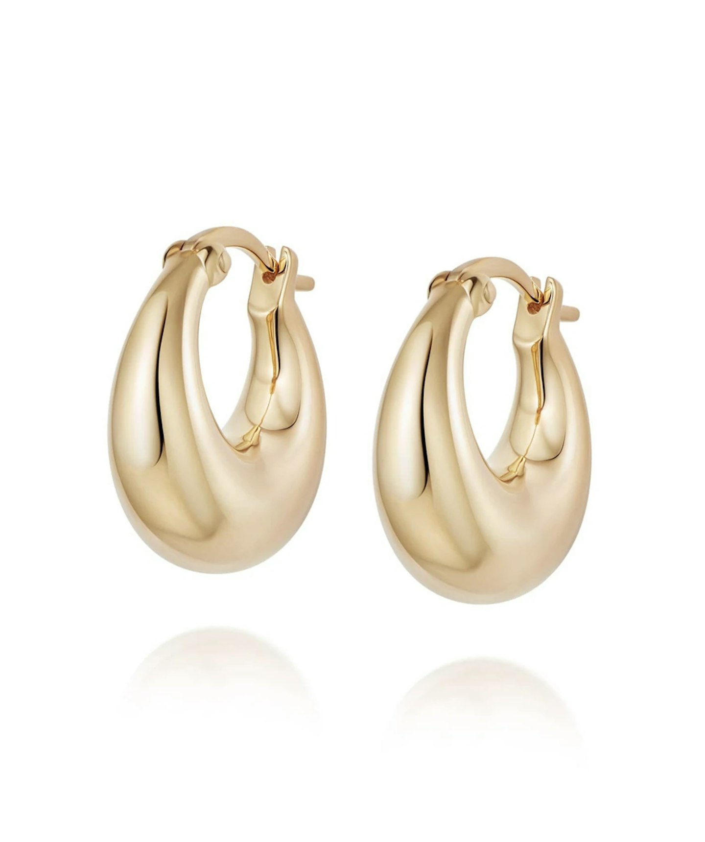 best gold jewellery under 150 Daisy, Estu00e9e Lalonde Bold Dome Huggie Earrings 18ct Gold Plated, £129