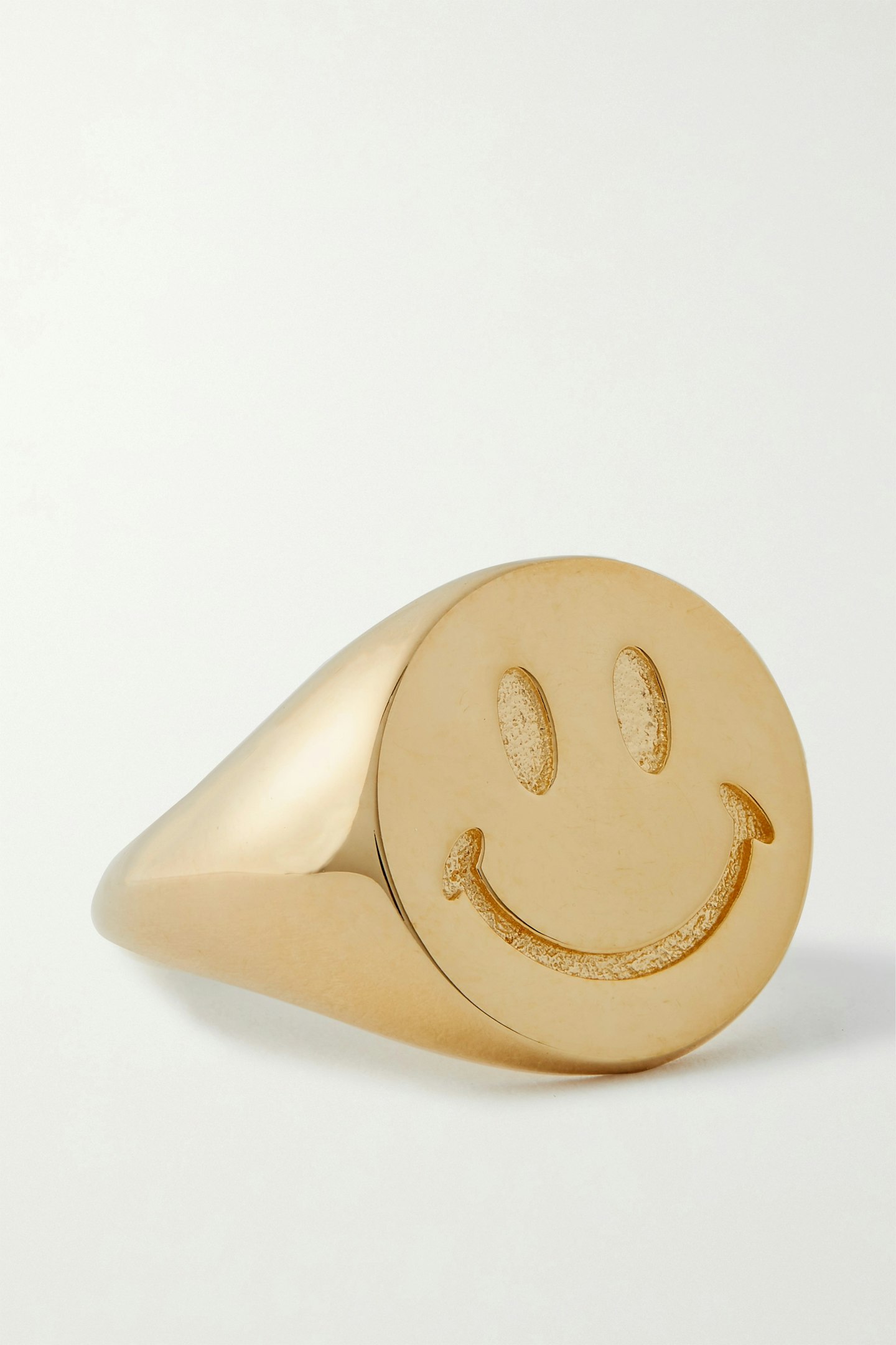 best gold jewellery under 150 Martha Calvo, Be Happy Gold Plated Signet Ring, £90