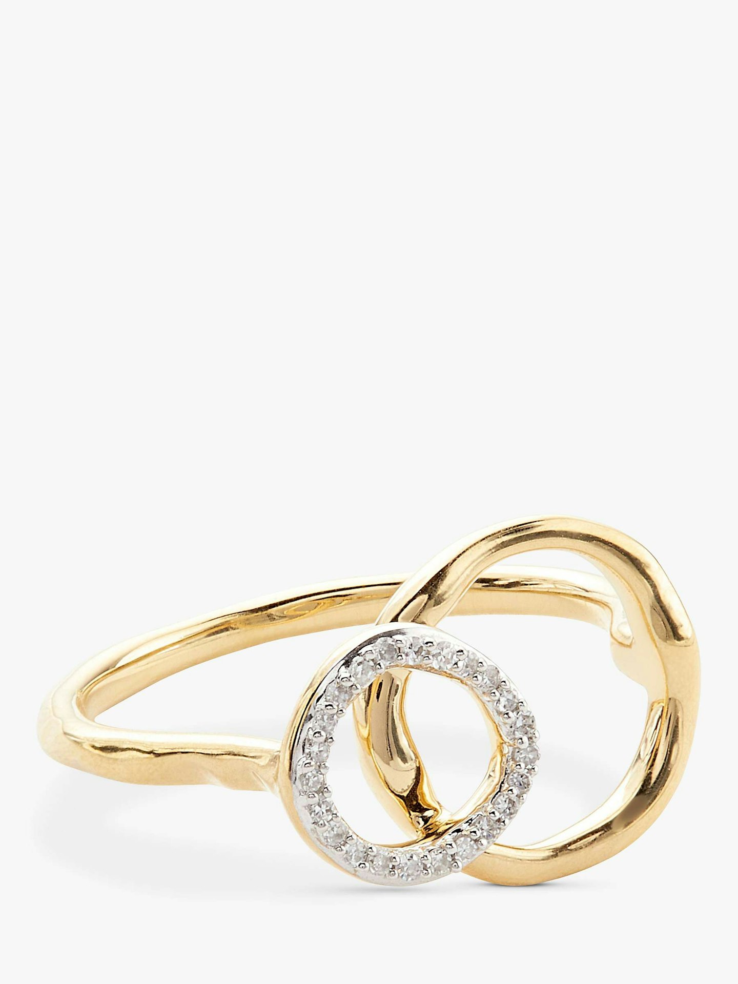 best gold jewellery under 150 Modern Rarity, Diamond Linked Hoop Ring, £150