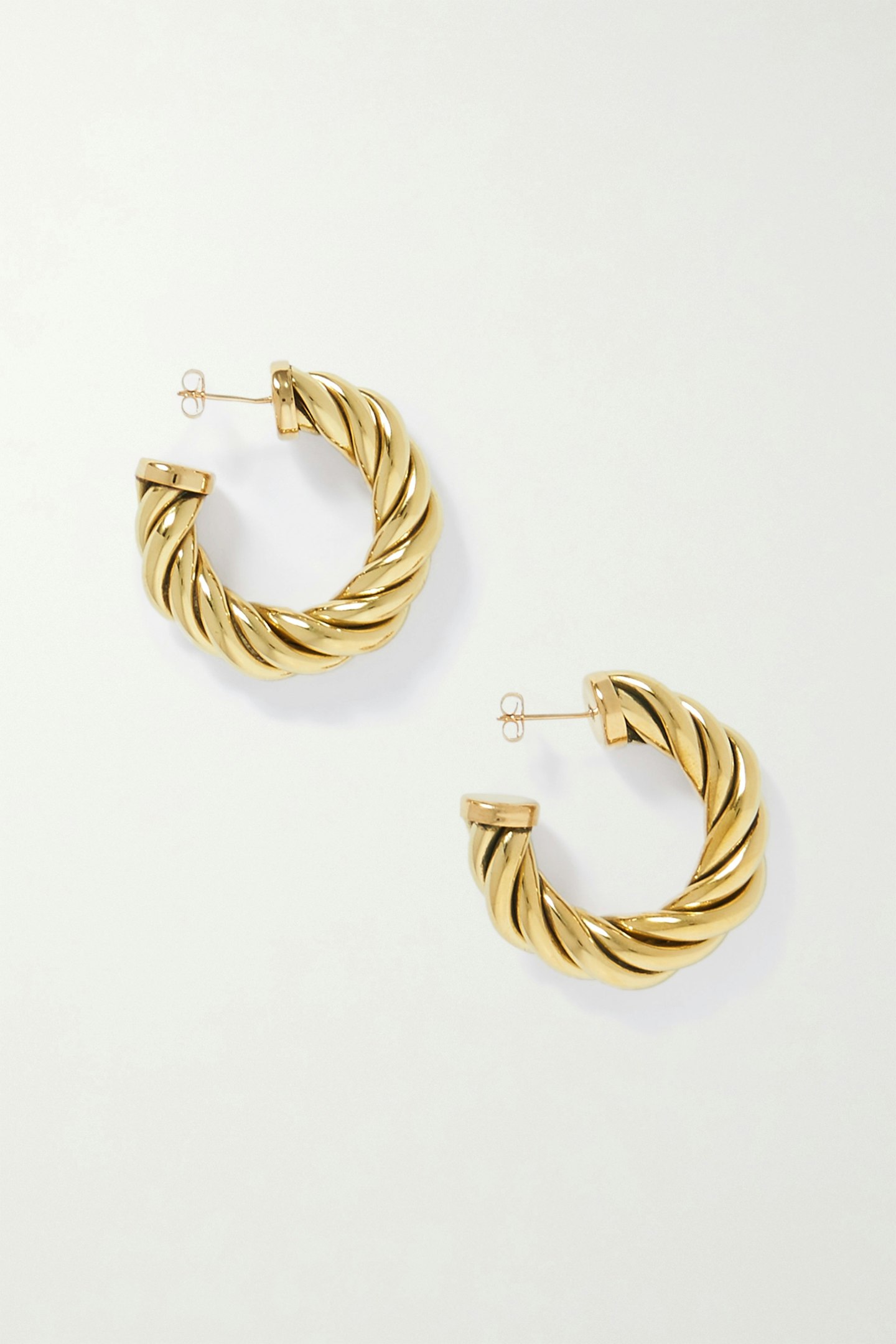 best gold jewellery under 150 Laura Lombardi, Spiral Gold Ton Earrings, £110
