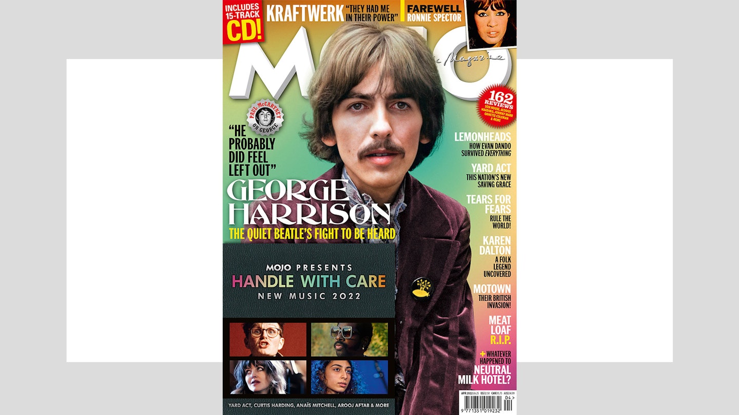 MOJO 341 magazine cover, featuring The Beatles’ George Harrison