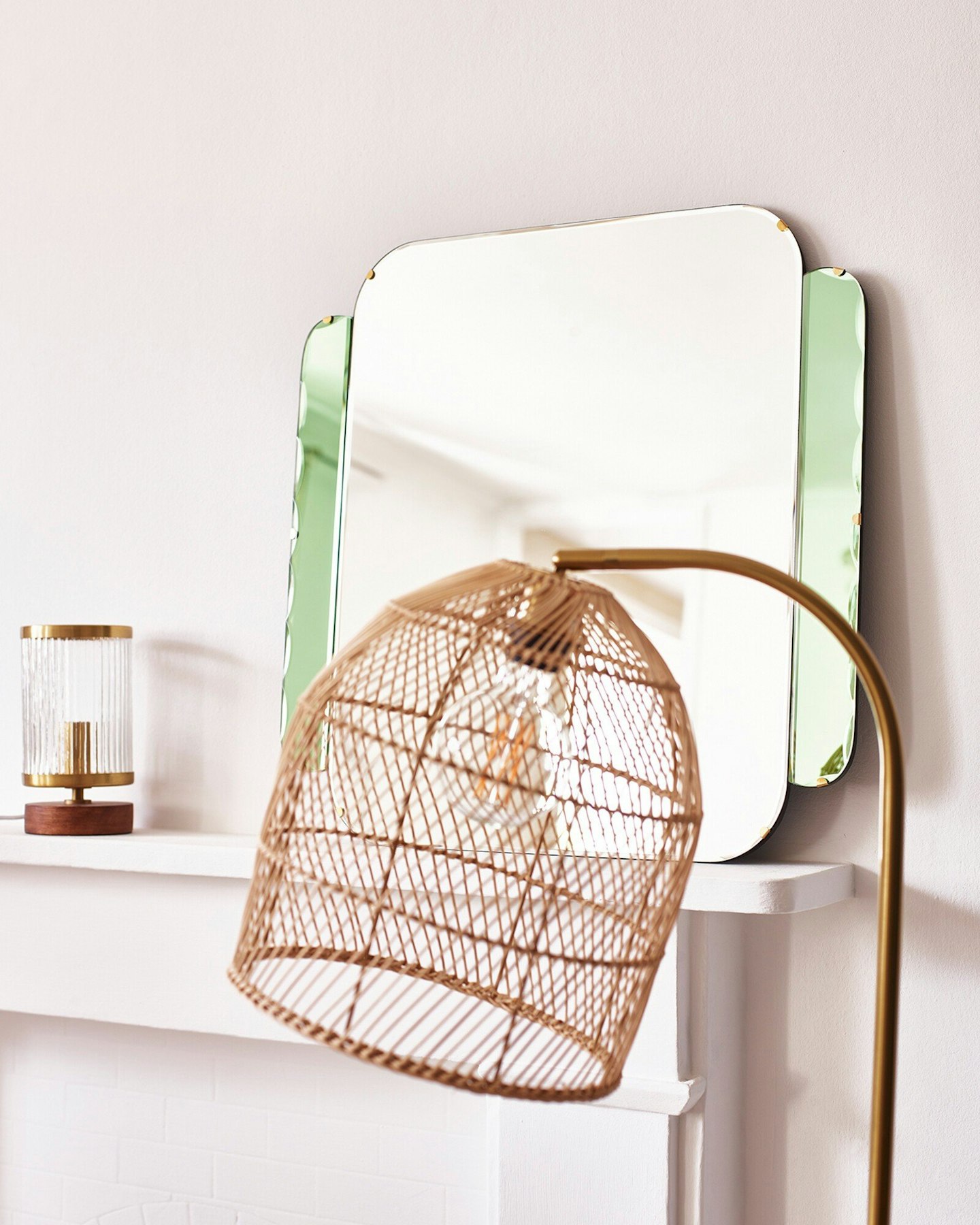 Oliver Bonas, Clement Green Glass Square Wall Mirror, £125