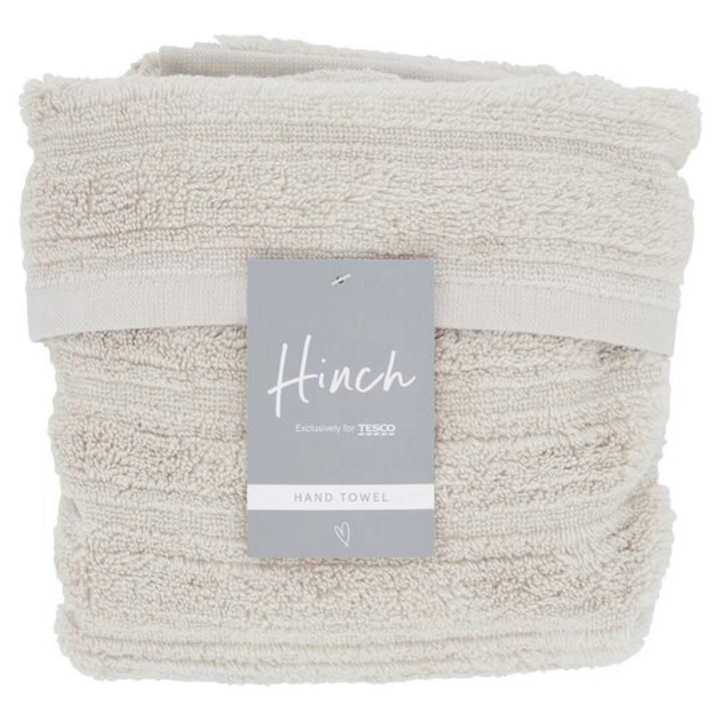 Tesco x Mrs Hinch, Ribbed Hand Towel Natural, £5