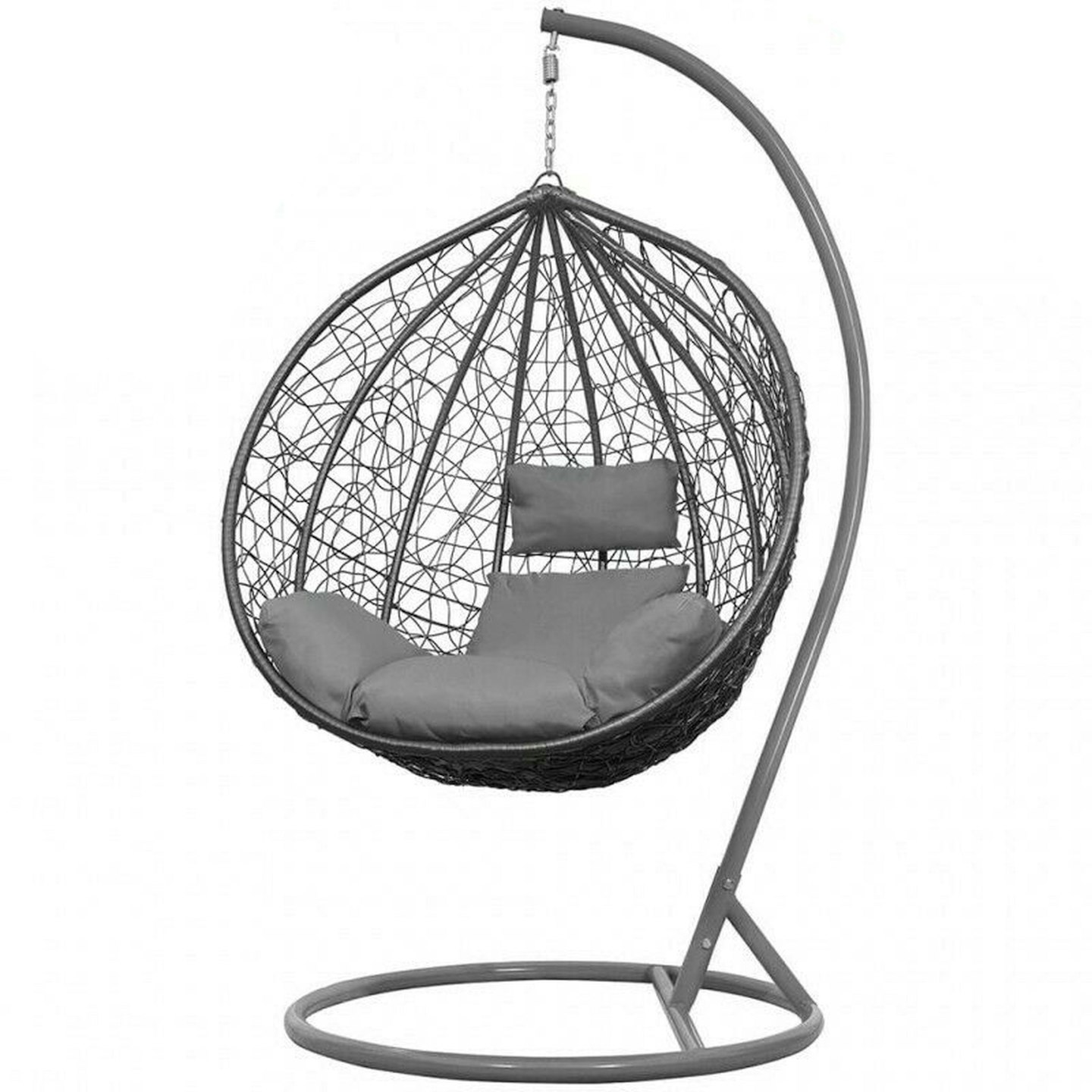 The Sardana Large Hanging Swing Pod Egg Chair - Grey, £249