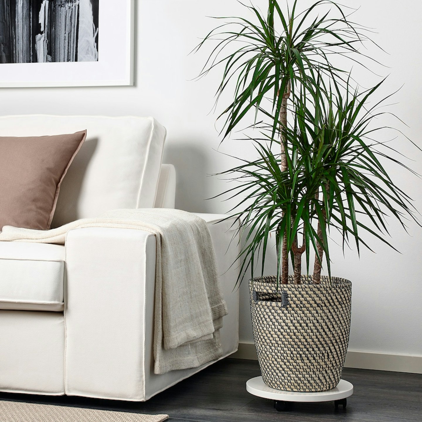 Ikea, Ru00c5GKORN Plant pot, in/outdoor dark grey/beige 24 cm, £22