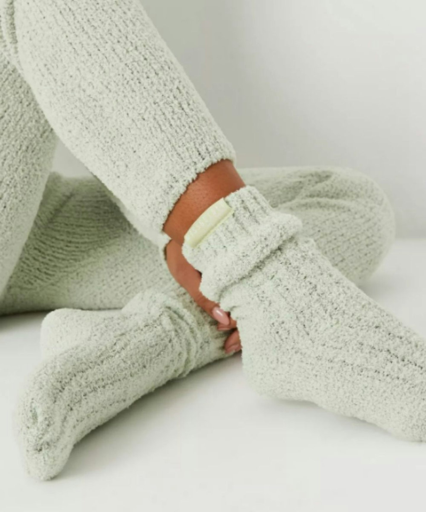 Carli Bybel X Missguided Sage Fluffy Knit Socks