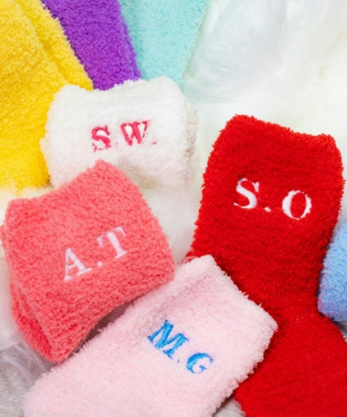 Custom Embroidered Fluffy Socks