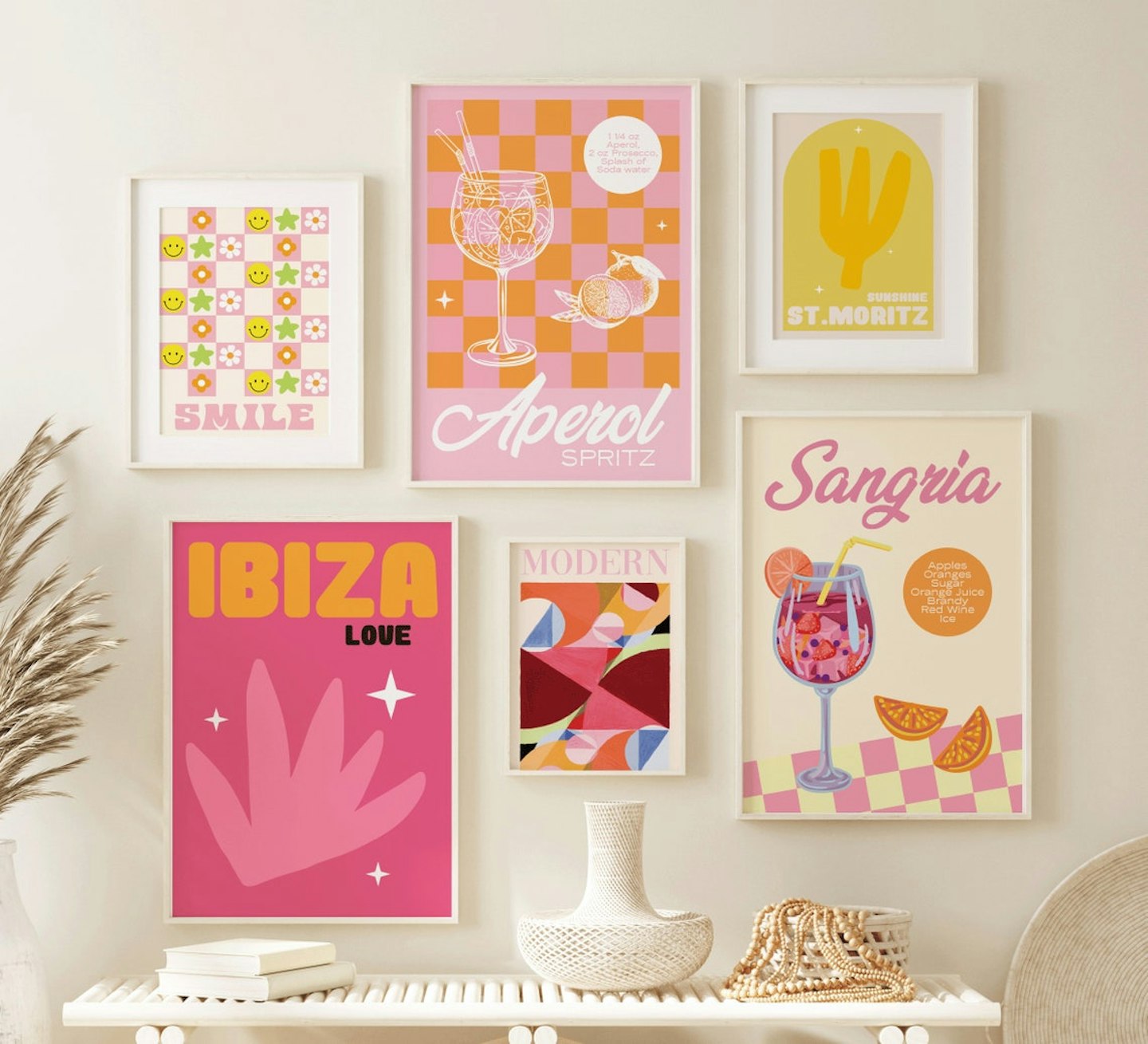 Etsy, Cocktail In Ibiza Drink Print Set of 6, £28