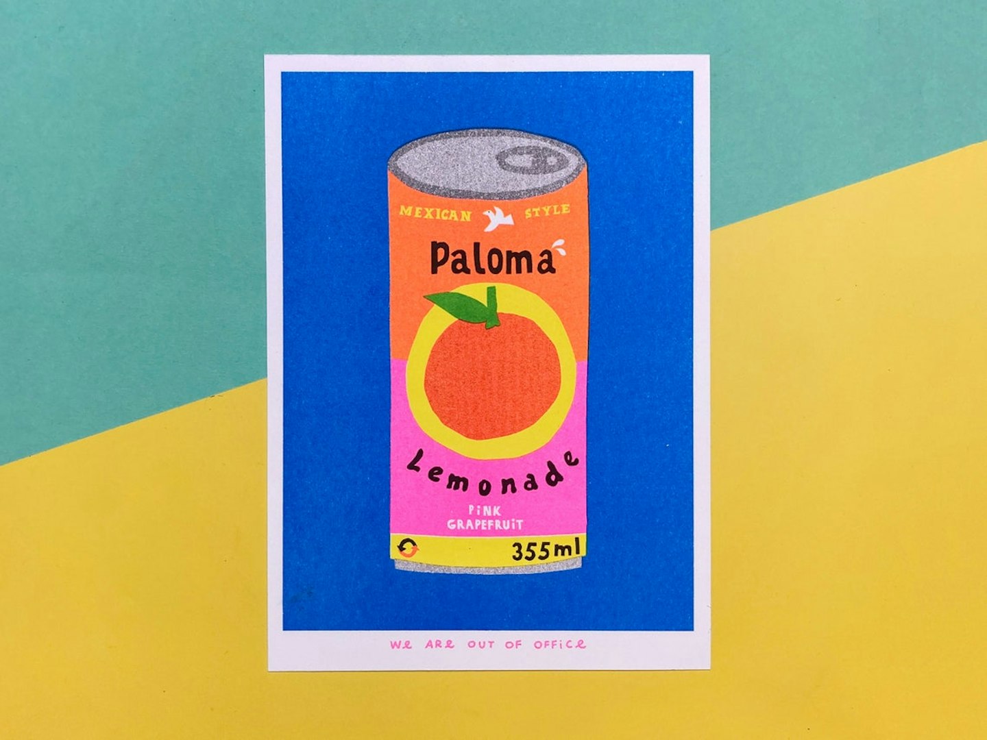 Etsy, A risograph print of can of Paloma Lemonade, £10.50