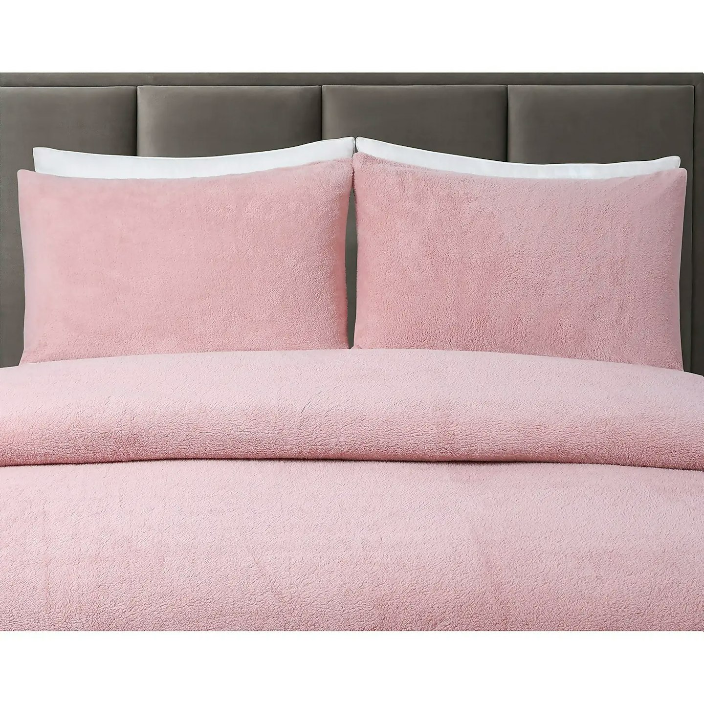 Homebase Snuggle Fleece Bedding Set - Blush - Double
