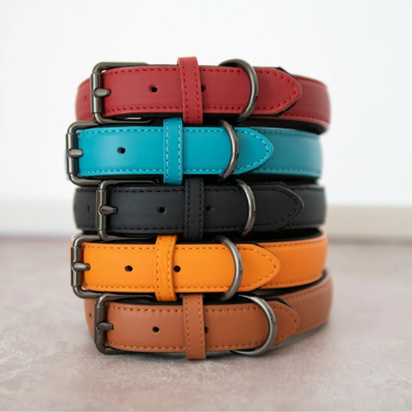 Dog Collar: Soft Padded Leather Dog Collar