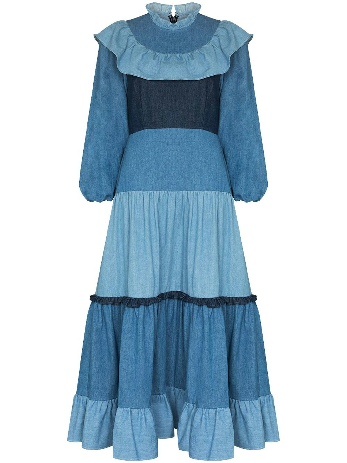 Rixo, Tiered Denim Dress, £275 at Farfetch