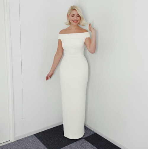 Holly Willoughby's white off the shoulder dress