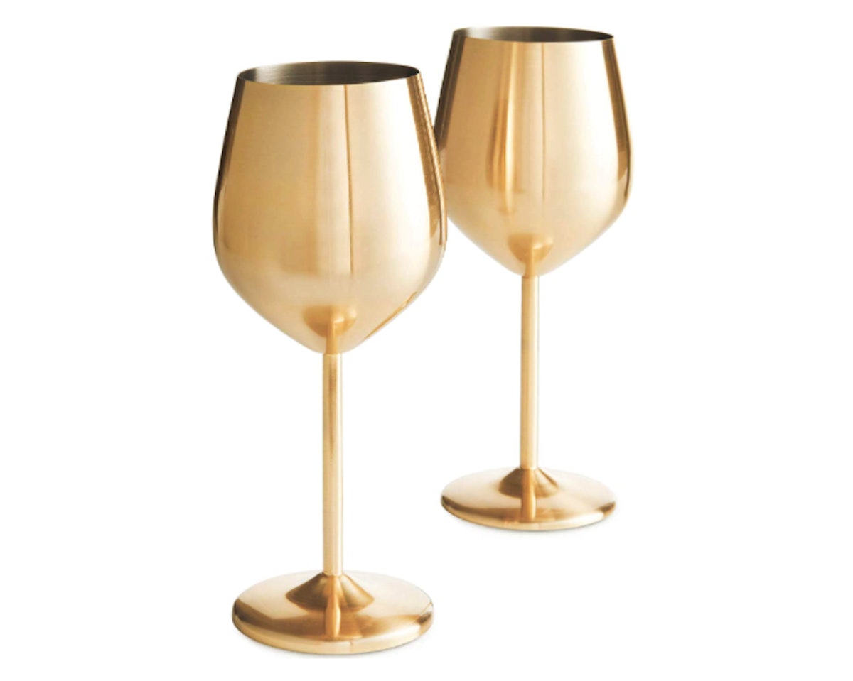 Where to buy the Love is Blind gold wine glasses