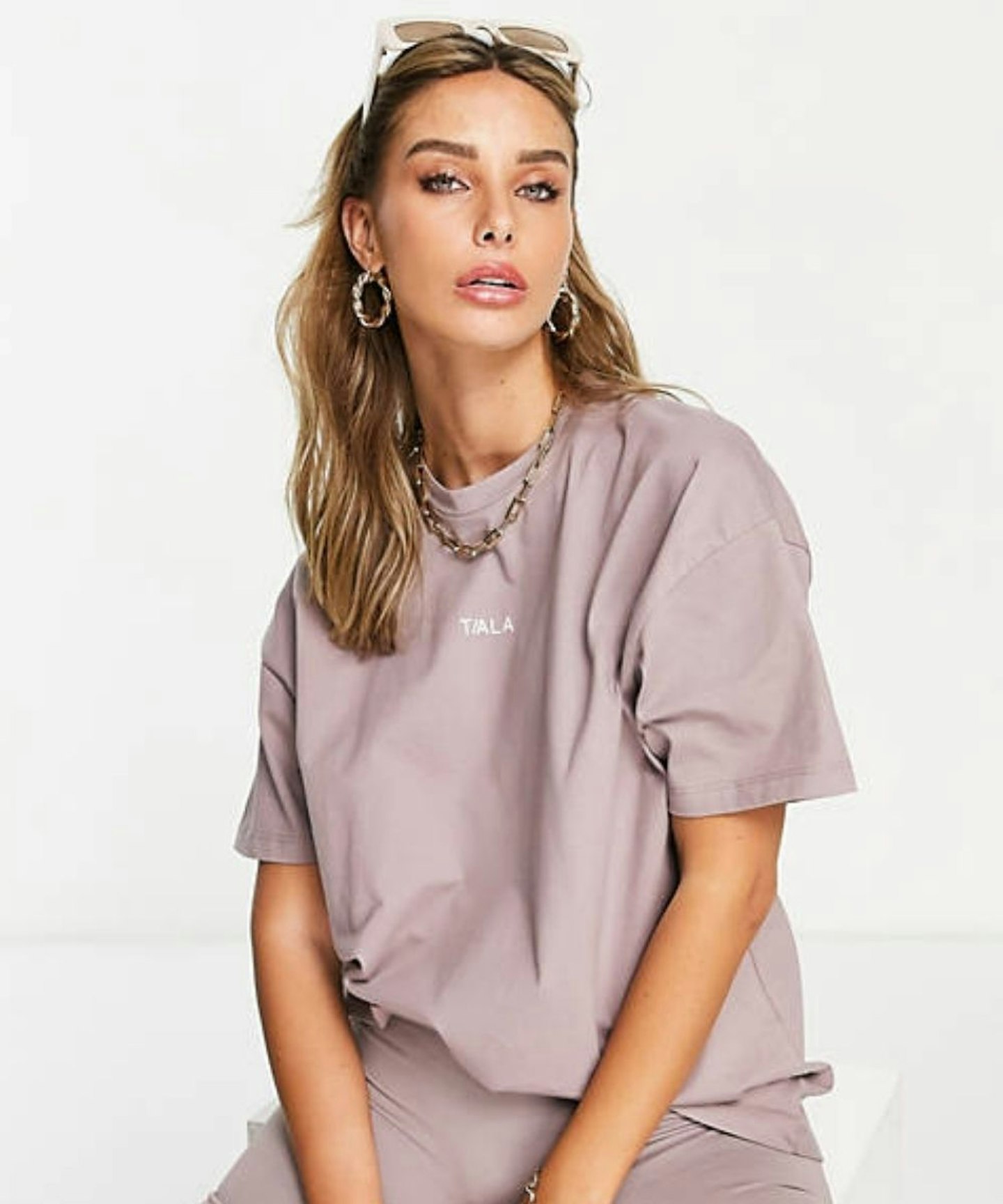TALA oversized t-shirt in stone exclusive to ASOS