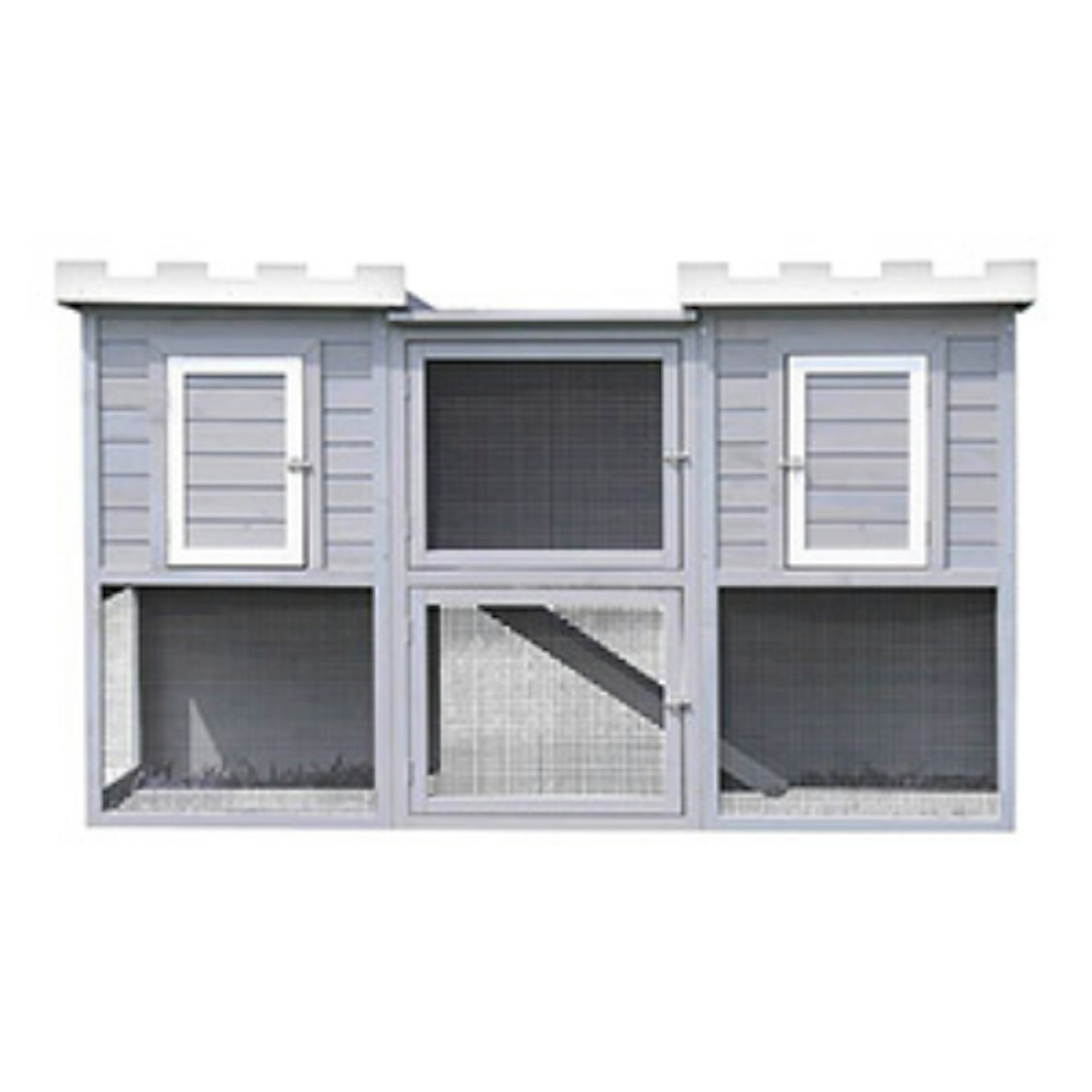 Pets at Home Small Animal Castle Hutch Grey and White 6ft