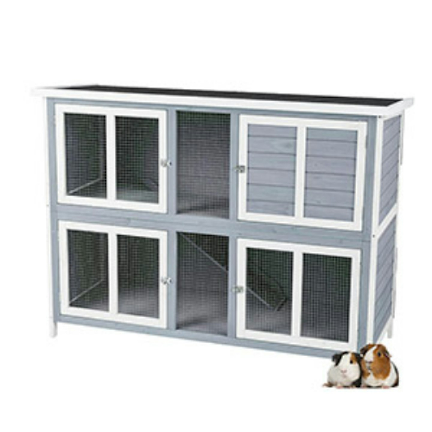 Pets at Home Bluebell Hideaway Guinea Pig and Rabbit Hutch 5ft Grey & White