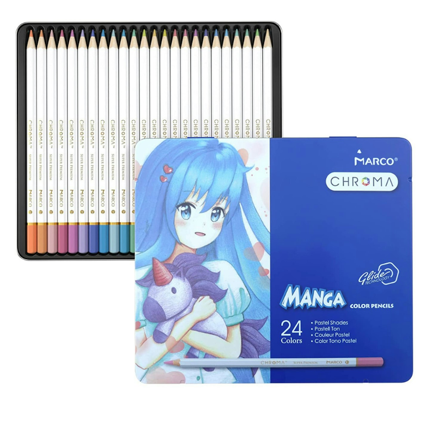 Pastel Coloured Pencils Marco Chroma Manga