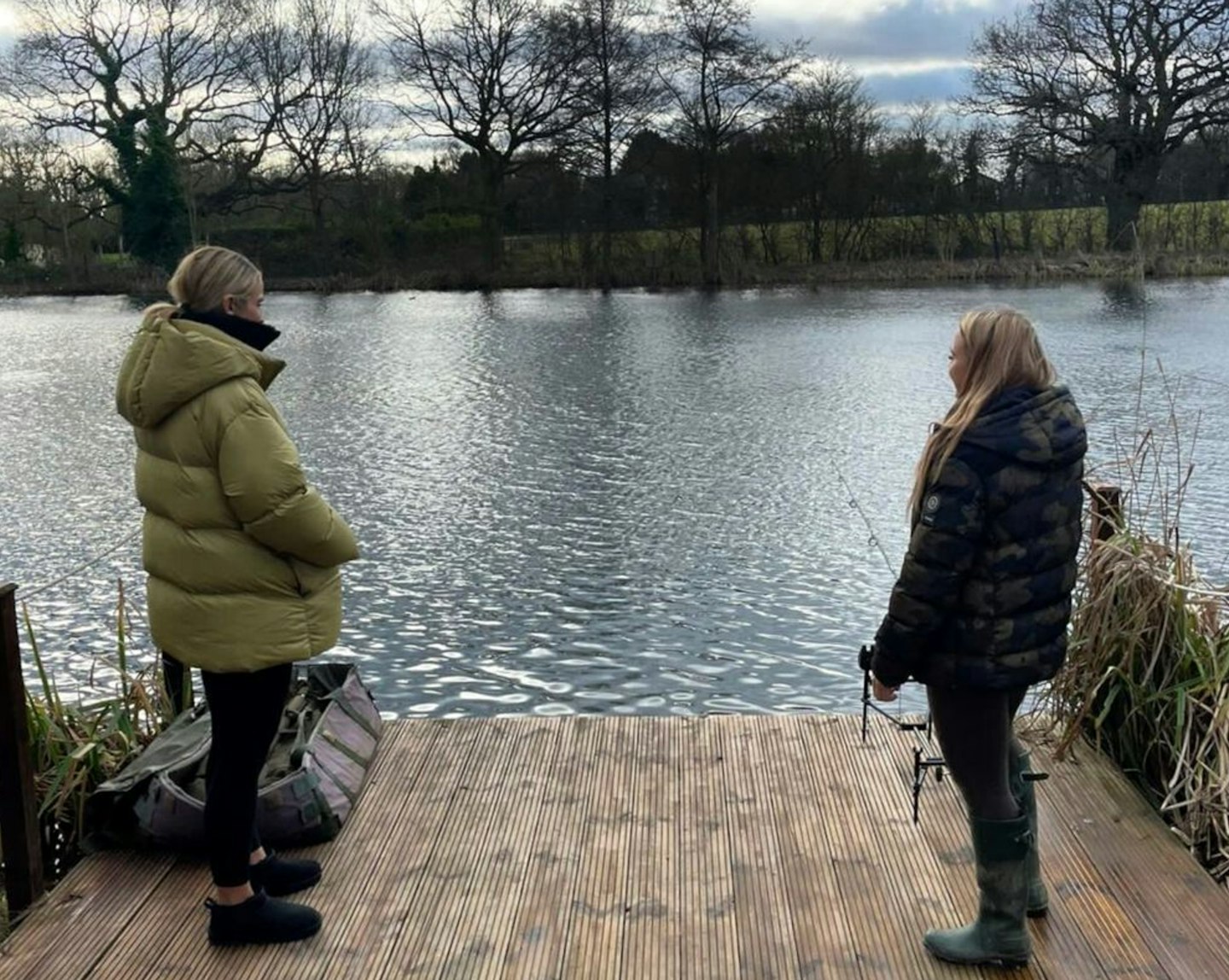 Bev, who is the Ladies Carp Team England Manager, was joined by presenter Vogue Williams at Mill Lodge Fishery in Essex