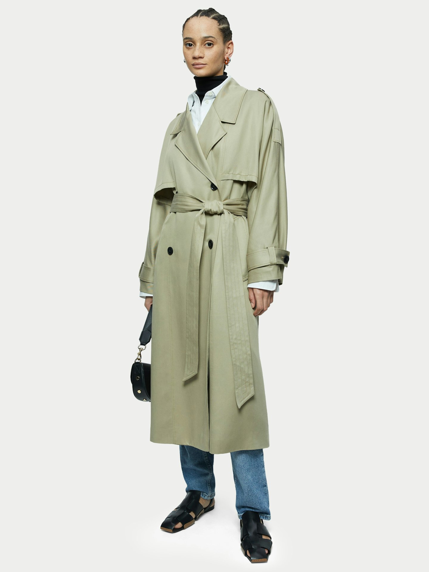 best trench coats for women Jigsaw, Tencel Camarin Cream Trench Coat, £184