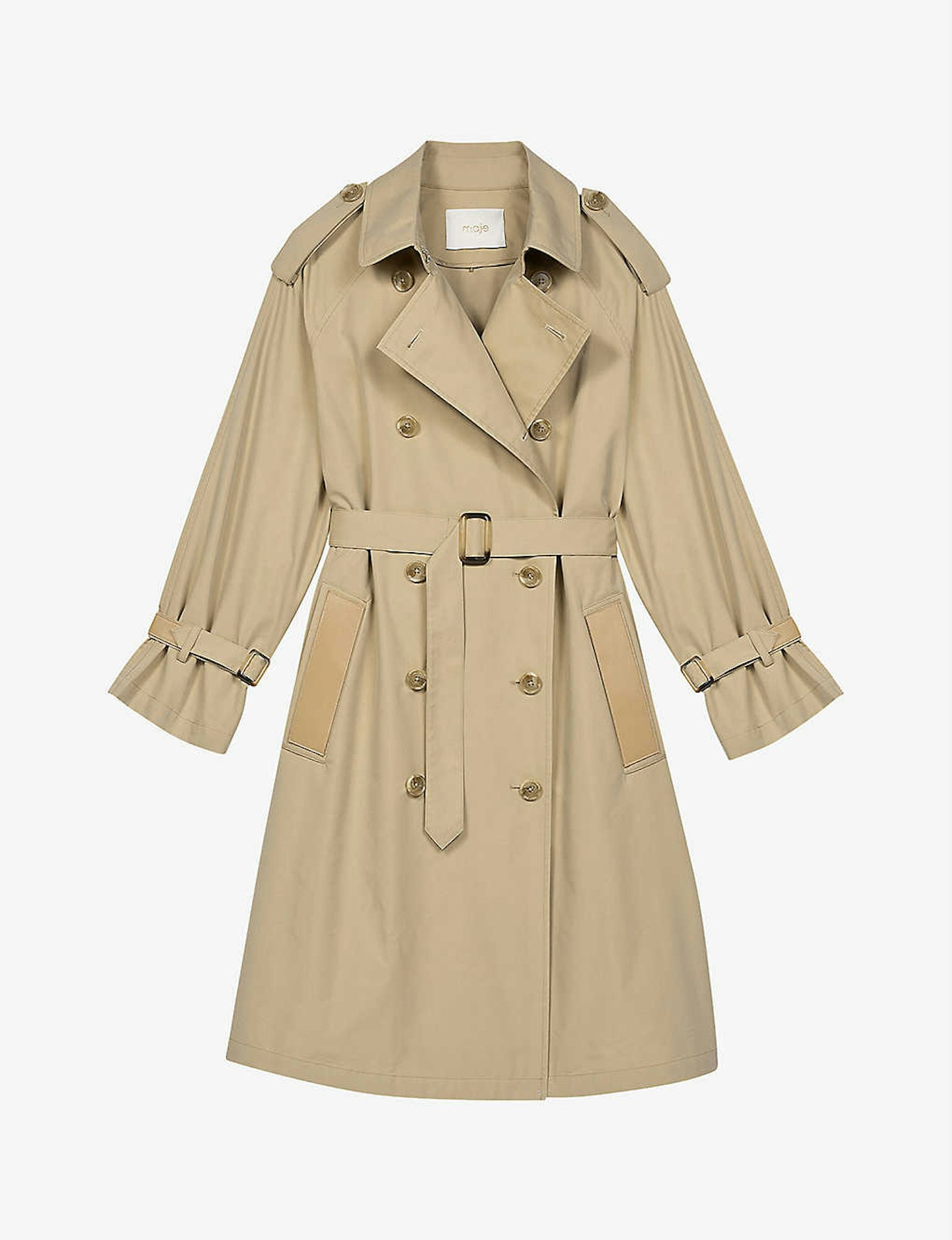 best trench coats for women MAJE, Belted Cotton Blend Trench Coat, £399